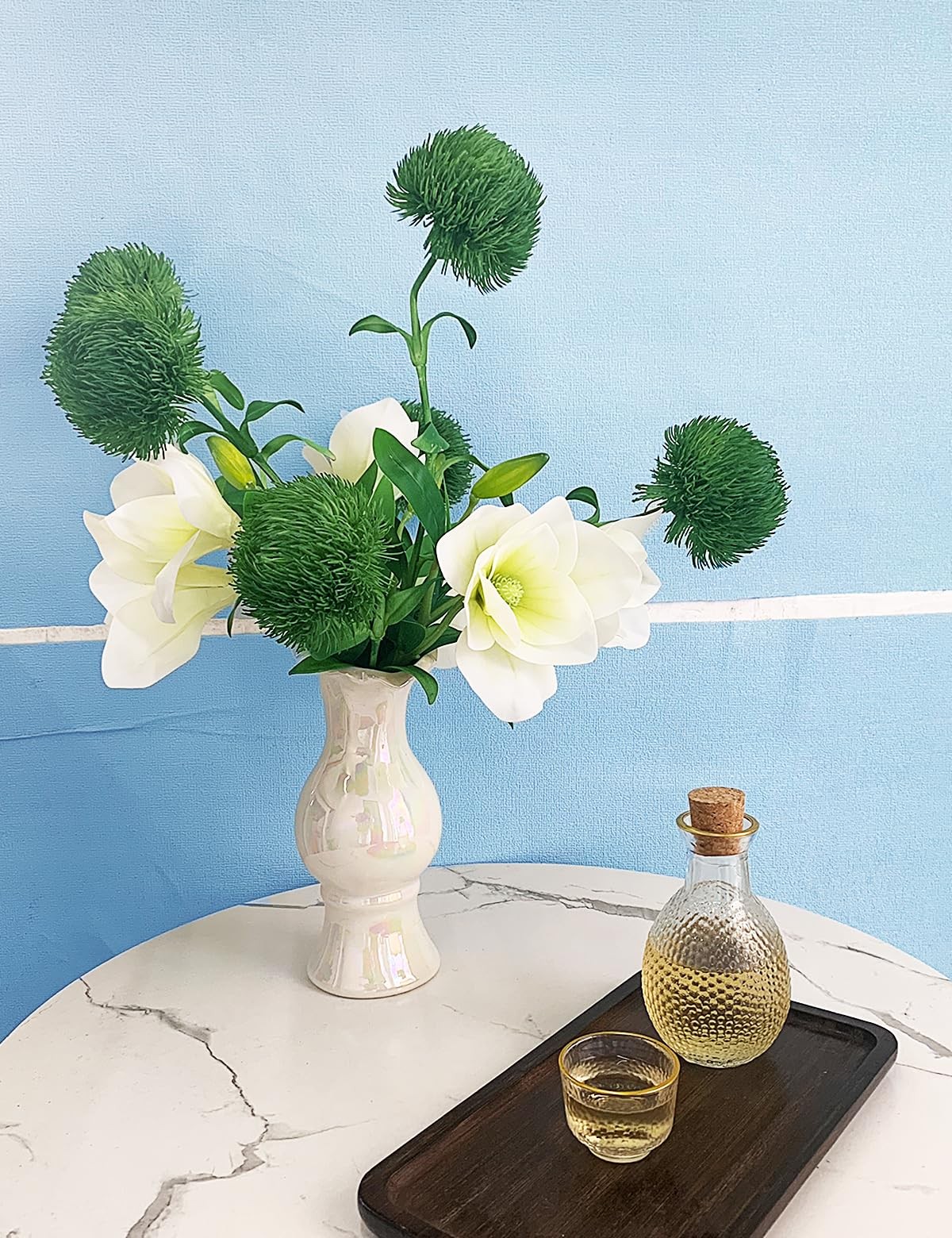cosybeau 12Pcs Faux Greenery Artificial Dianthus Trick Fake Plant