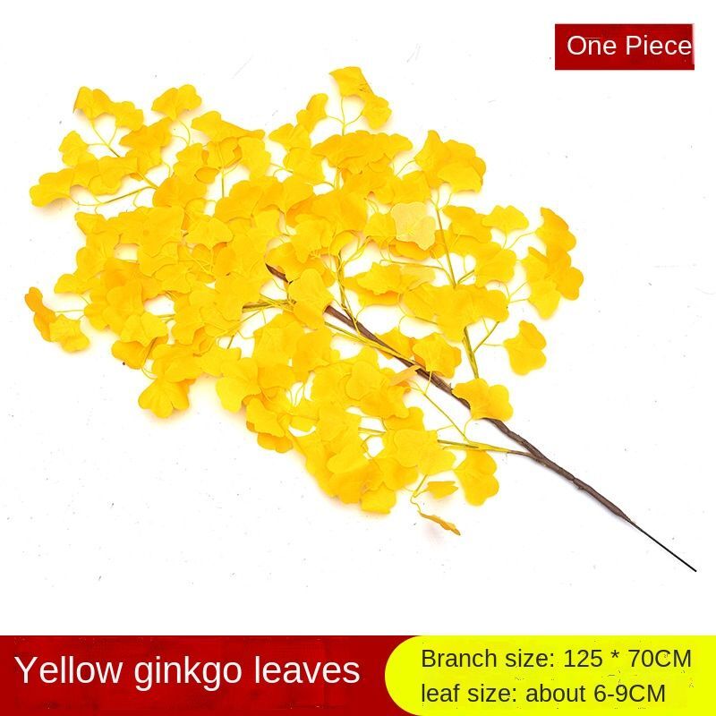 125cm Large Artificial Gingko Maple Tree Plastic Plant Branch Home Garden Decor
