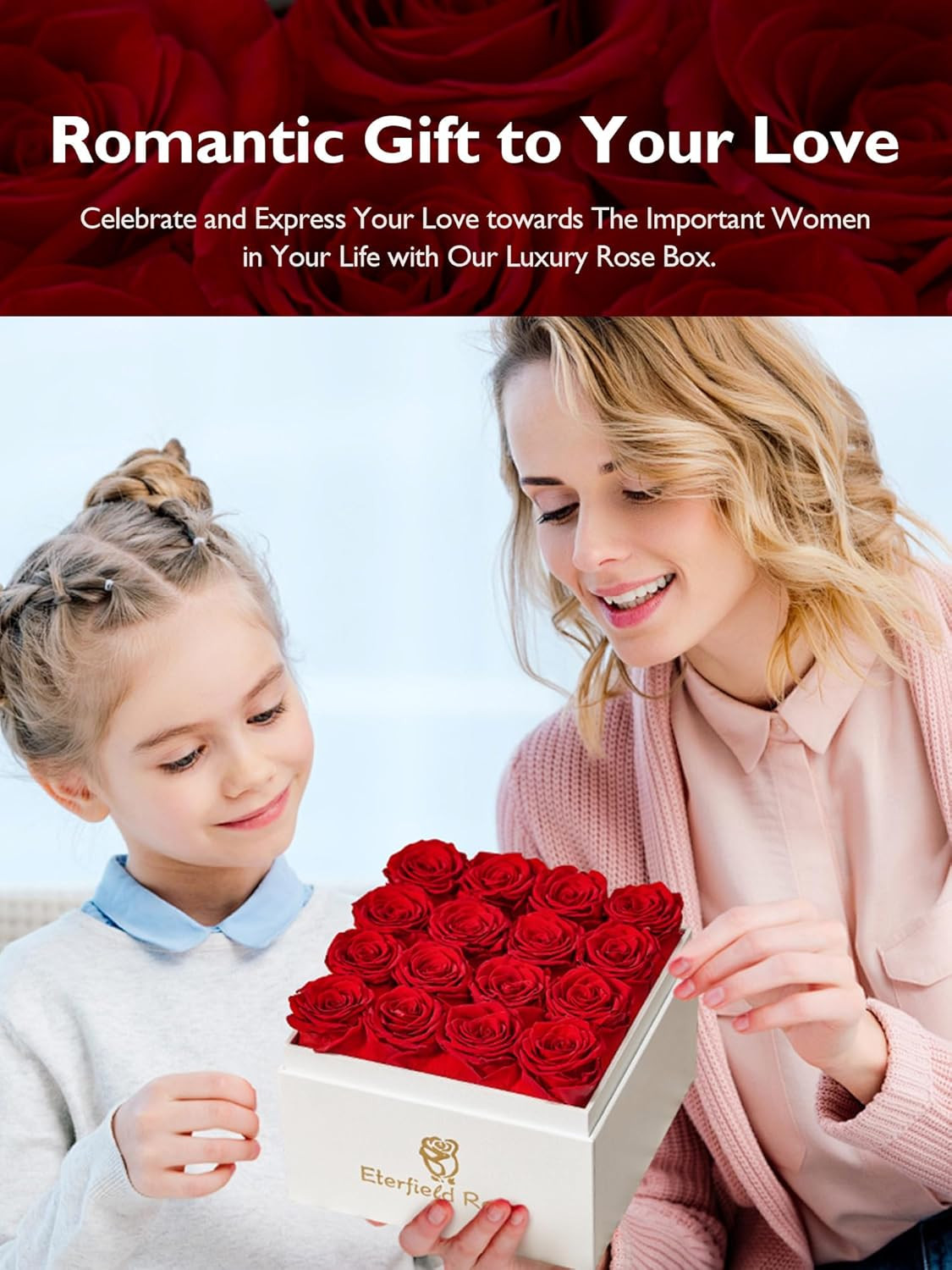 Forever Flowers Preserved Roses Real Roses That Last over a Year Rose Box Gifts