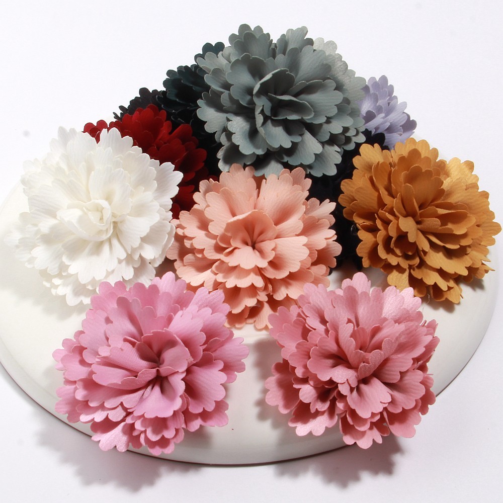 6cm 12Colors Newborn DIY Fashion Chic Shabby Artificial Shaped Fabric Flower