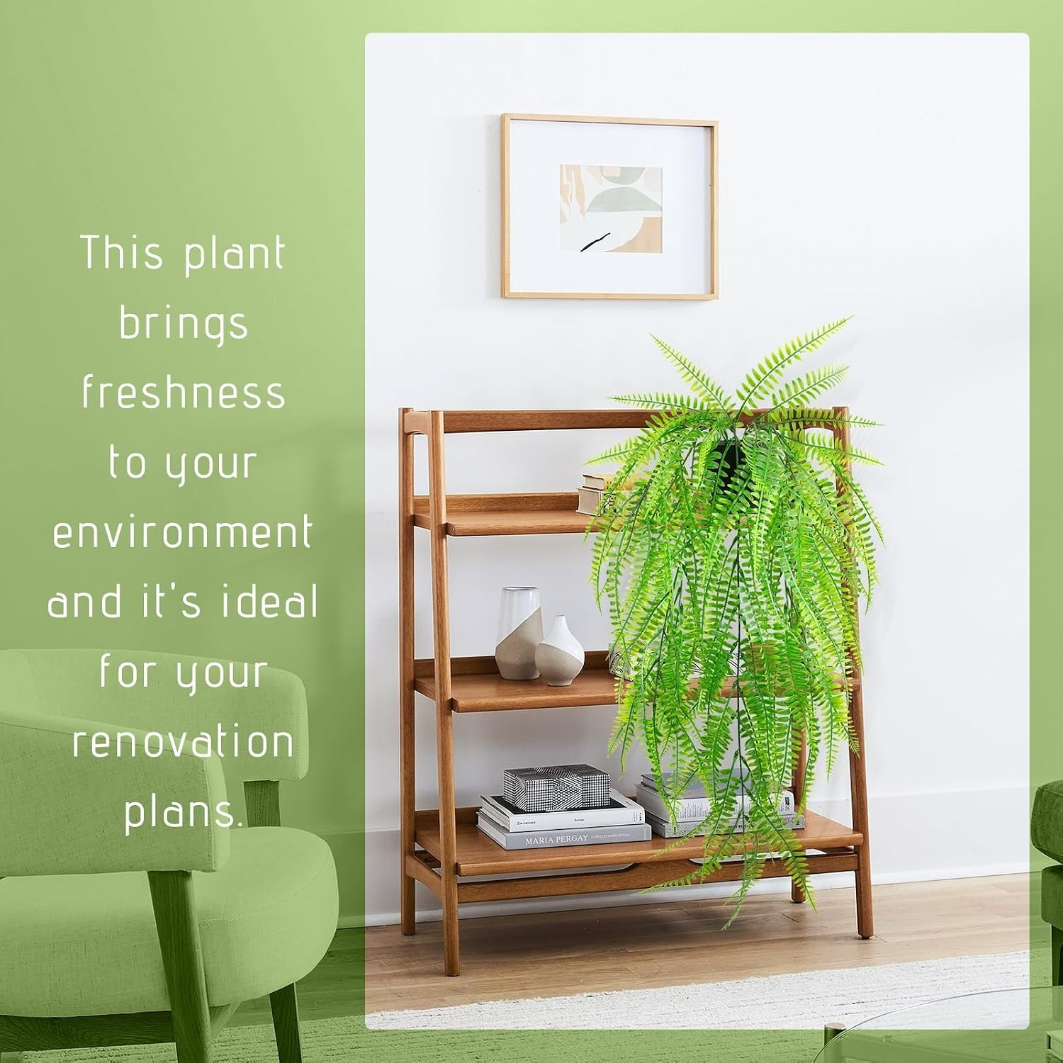Elegant Hanging Boston Fern for Home and Office Spaces – No Maintenance Required