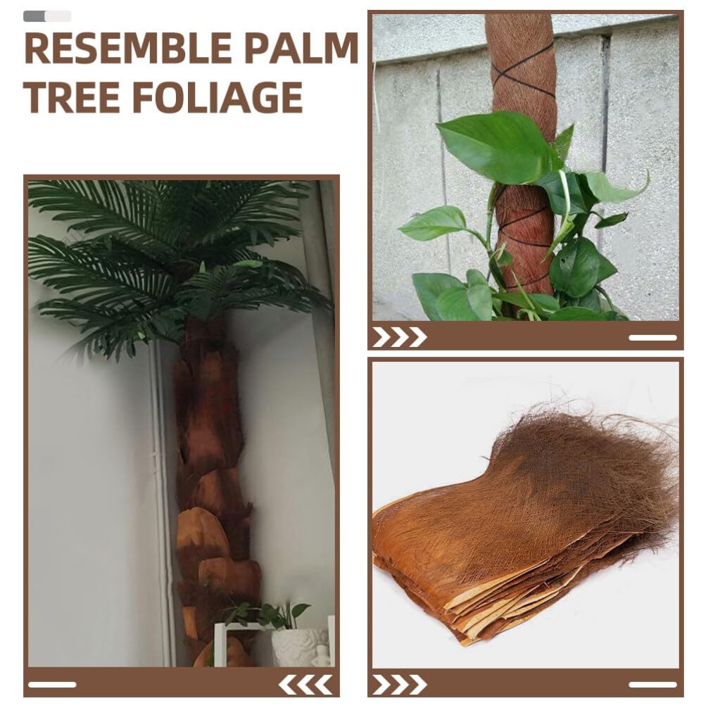 5 Sheets Coconut Tree Bark, Artificial Brown Palm Tree Barks Fake Plant for S…