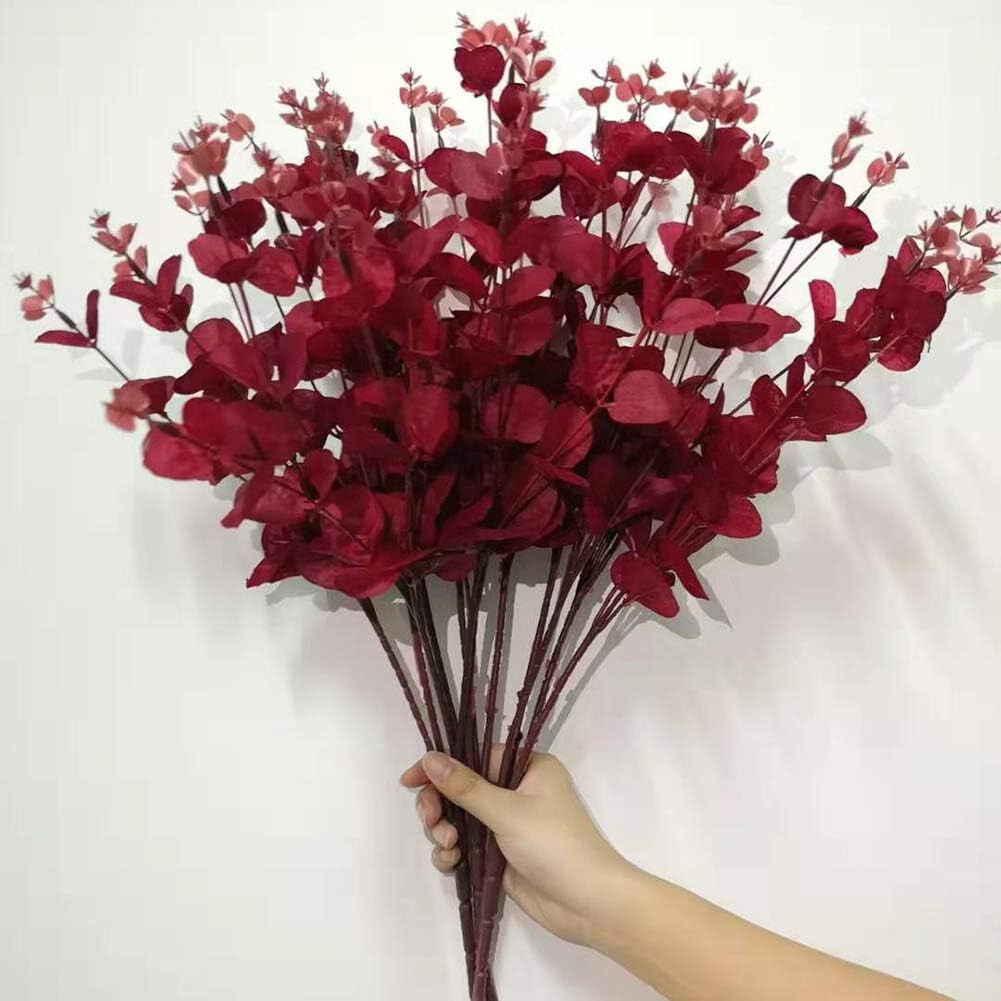 3 Pcs Artificial Eucalyptus Leaves Stems 19 in Faux Eucalyptus Branches for Vase