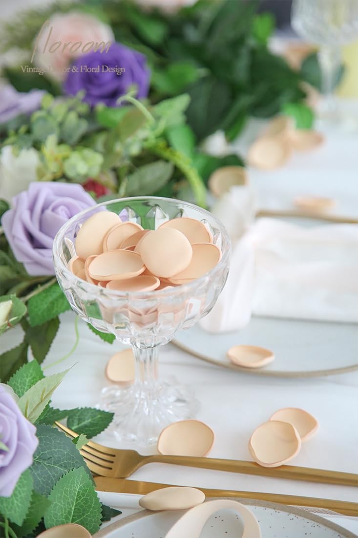 300pcs Rose Petals Champagne Faux Silk Flower Petals for Wedding Flower Girl …