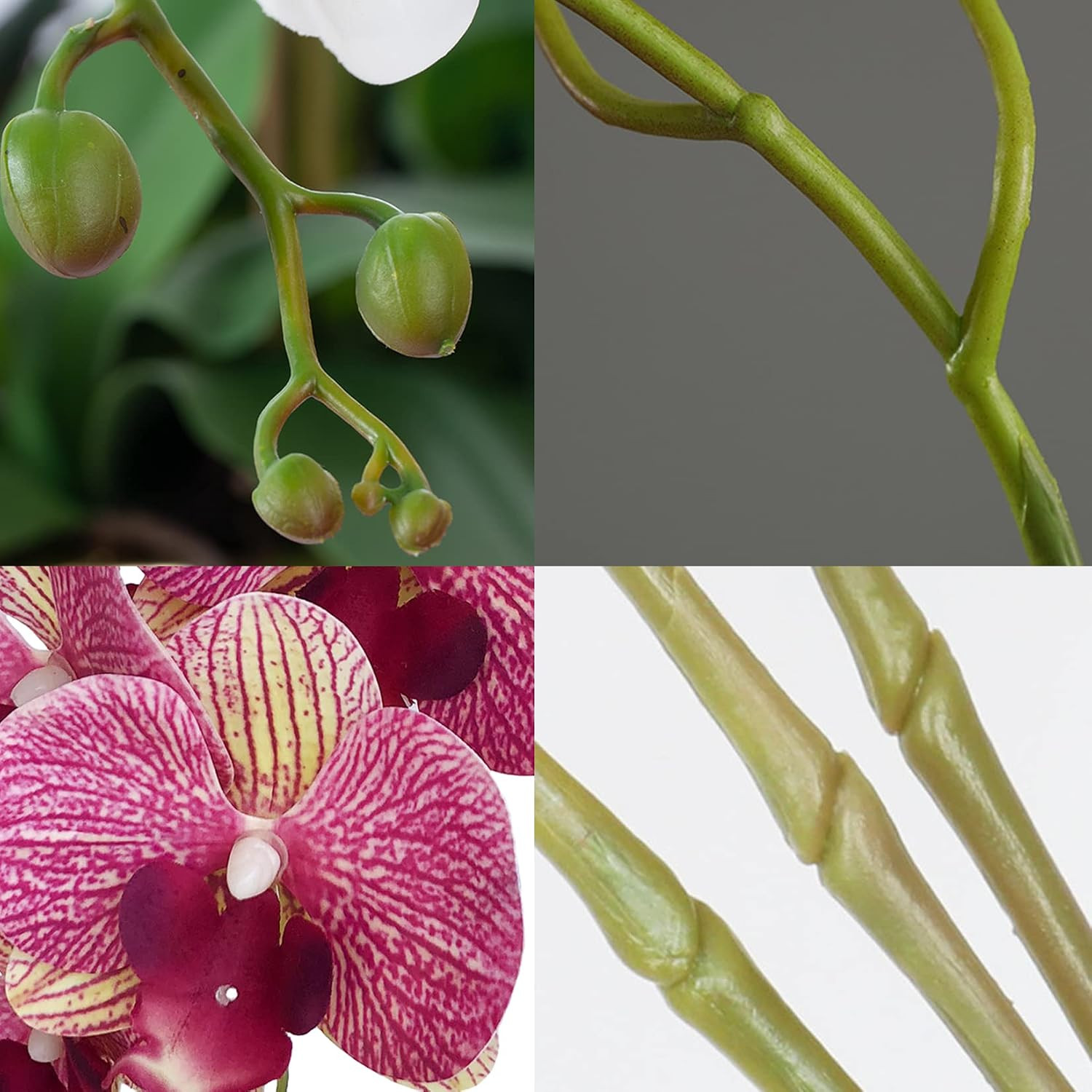 32 Inch Artificial Phalaenopsis Flowers 6 Pcs Artificial Orchid Flowers Stem Pla