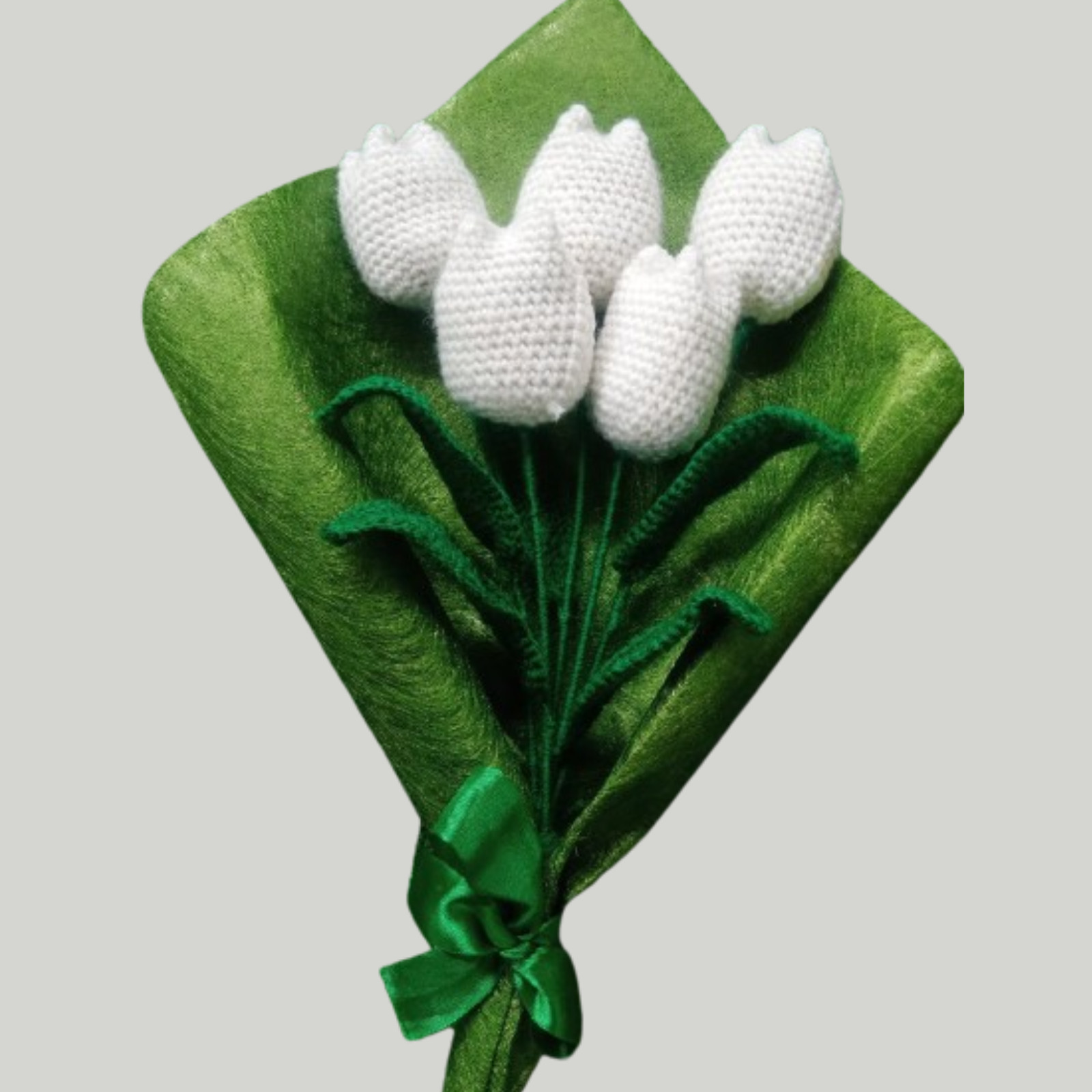 Hand Knitted Flower Wool Yarn Crochet Flowers Hand Woven Bouquet Wedding Home