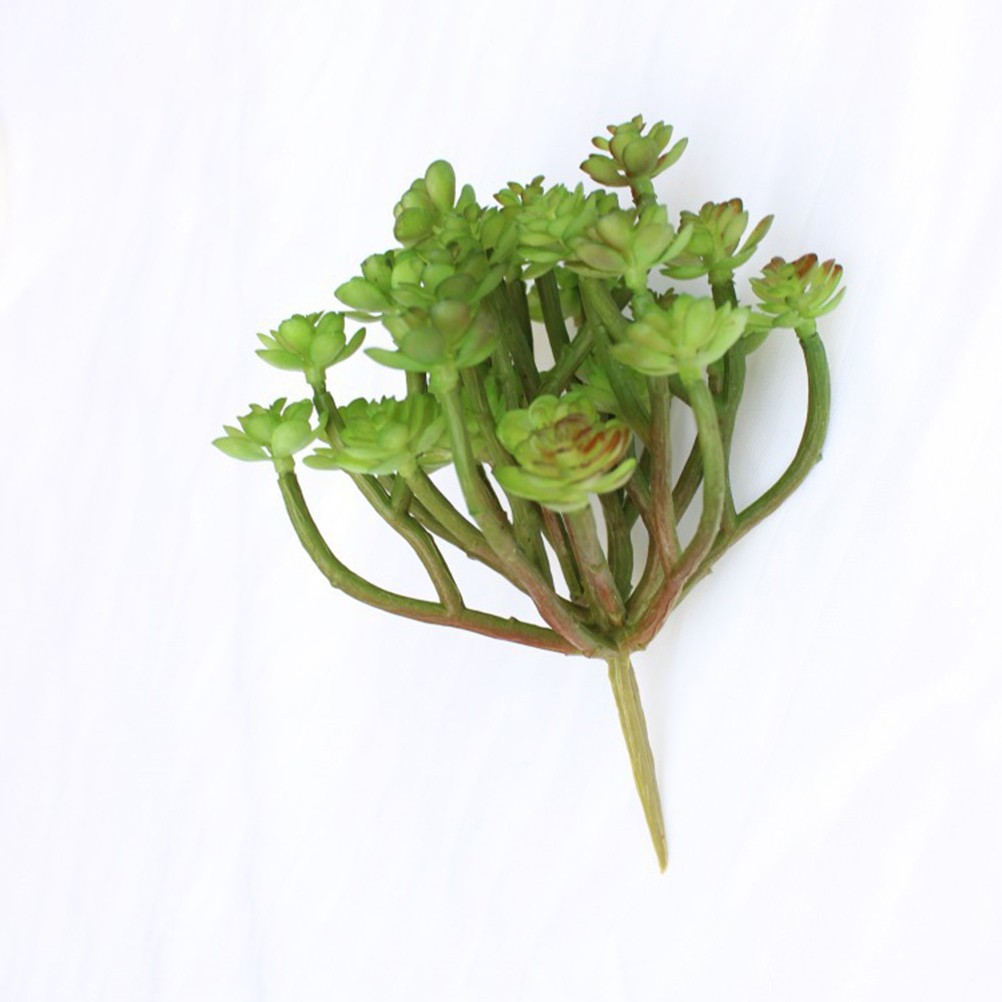Small Green Floral Picks Artificial Succulent Plant Fake Plants Decoration