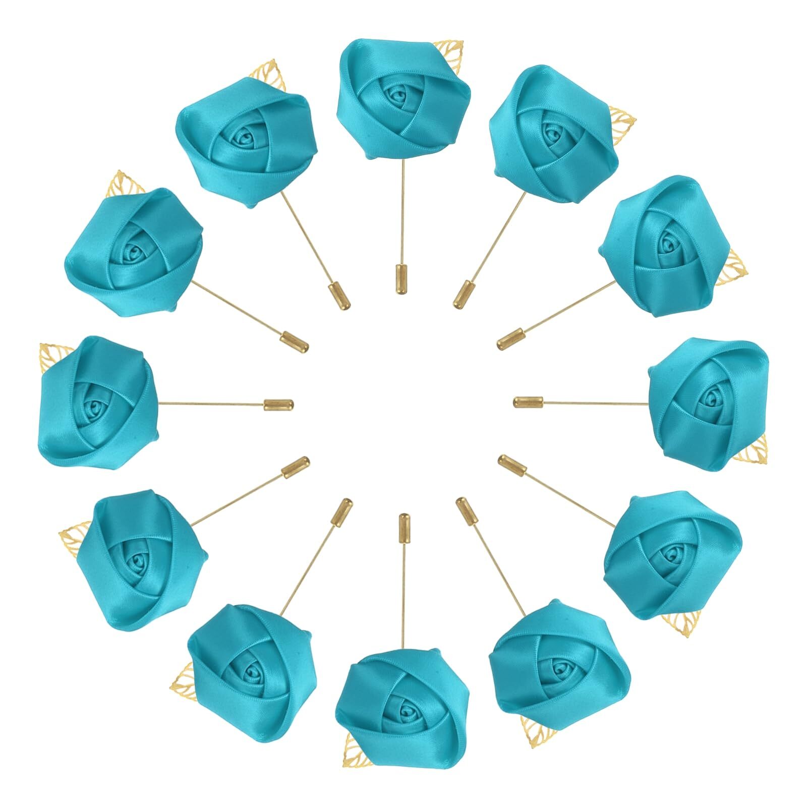 12 Pcs Groom Boutonnieres Rose Boutonnieres Pins for Men Wedding Ceremony Ann…
