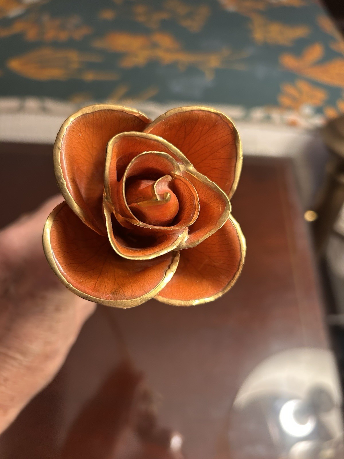Lacquered 24k Gold Dipped Rose Pink