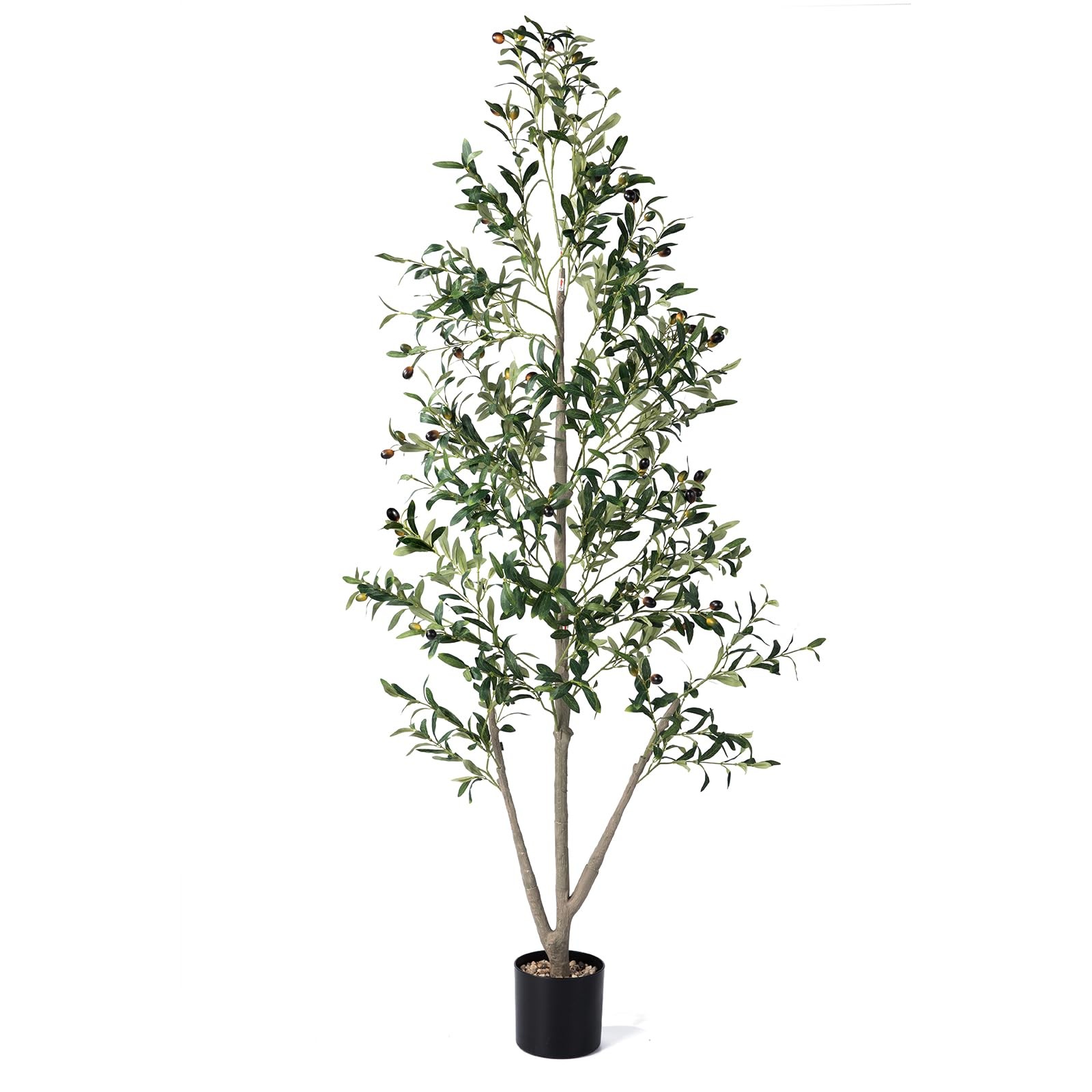 Olive Trees Artificial Indoor, 5FT Tall Faux Olive Tree with Moss and Planter…