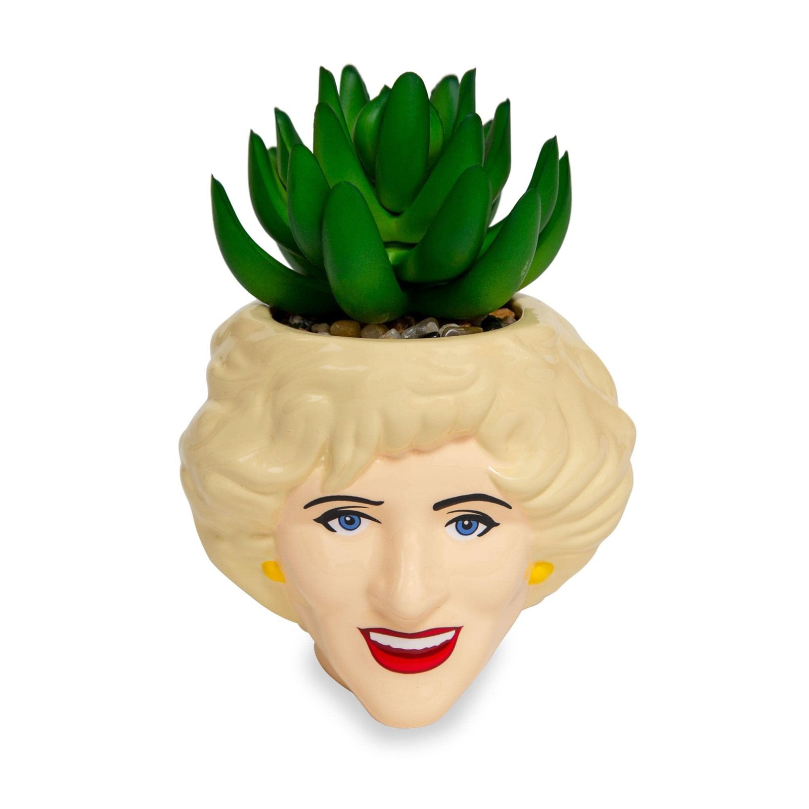 Toynk The Golden Girls Rose 3-inch Ceramic Mini Planter with Artificial Succulen