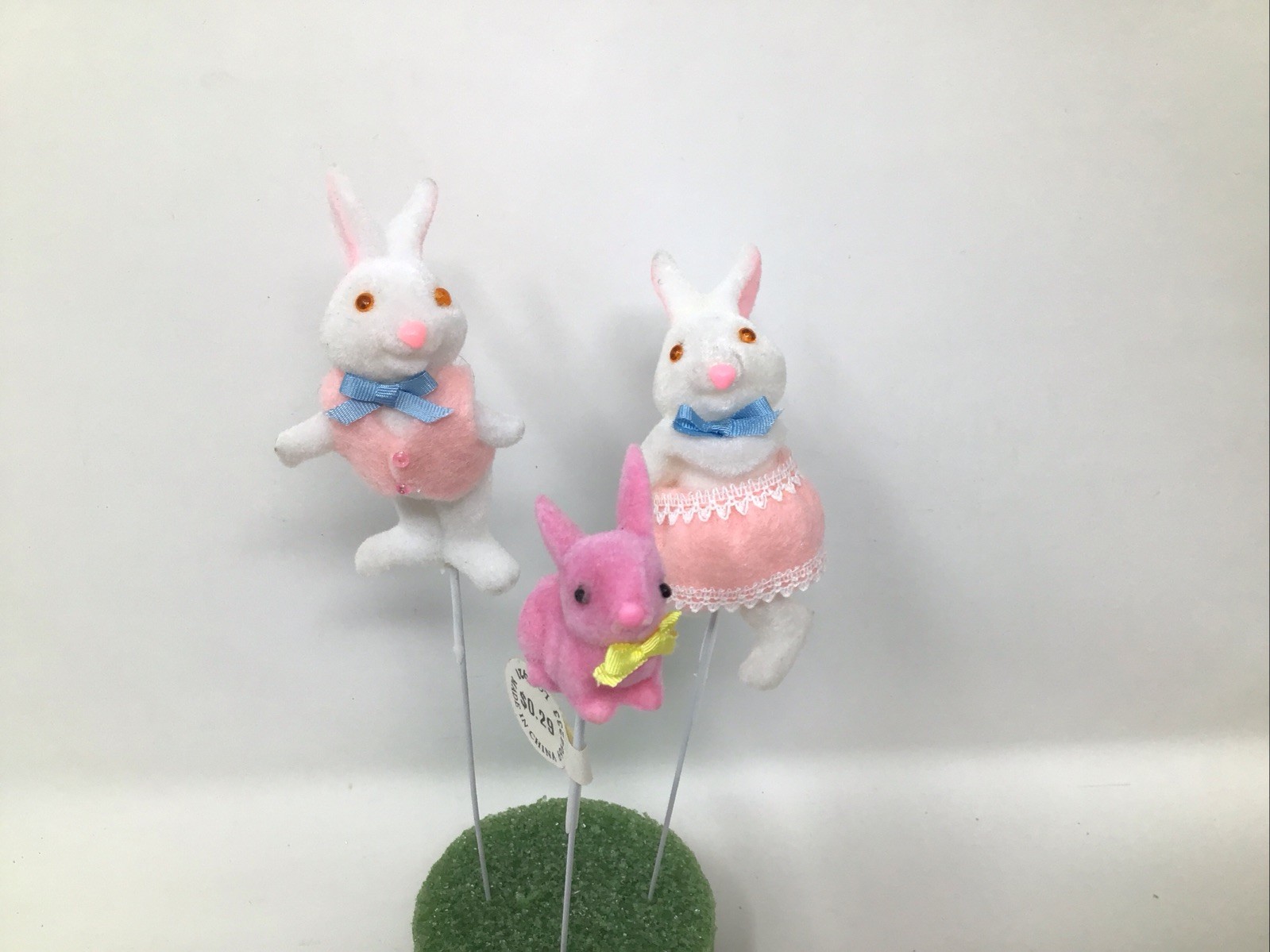 Vintage Easter Bunny Floral Picks 2 Duck Picks 6”-9” Picks Lot Of 14 Felt