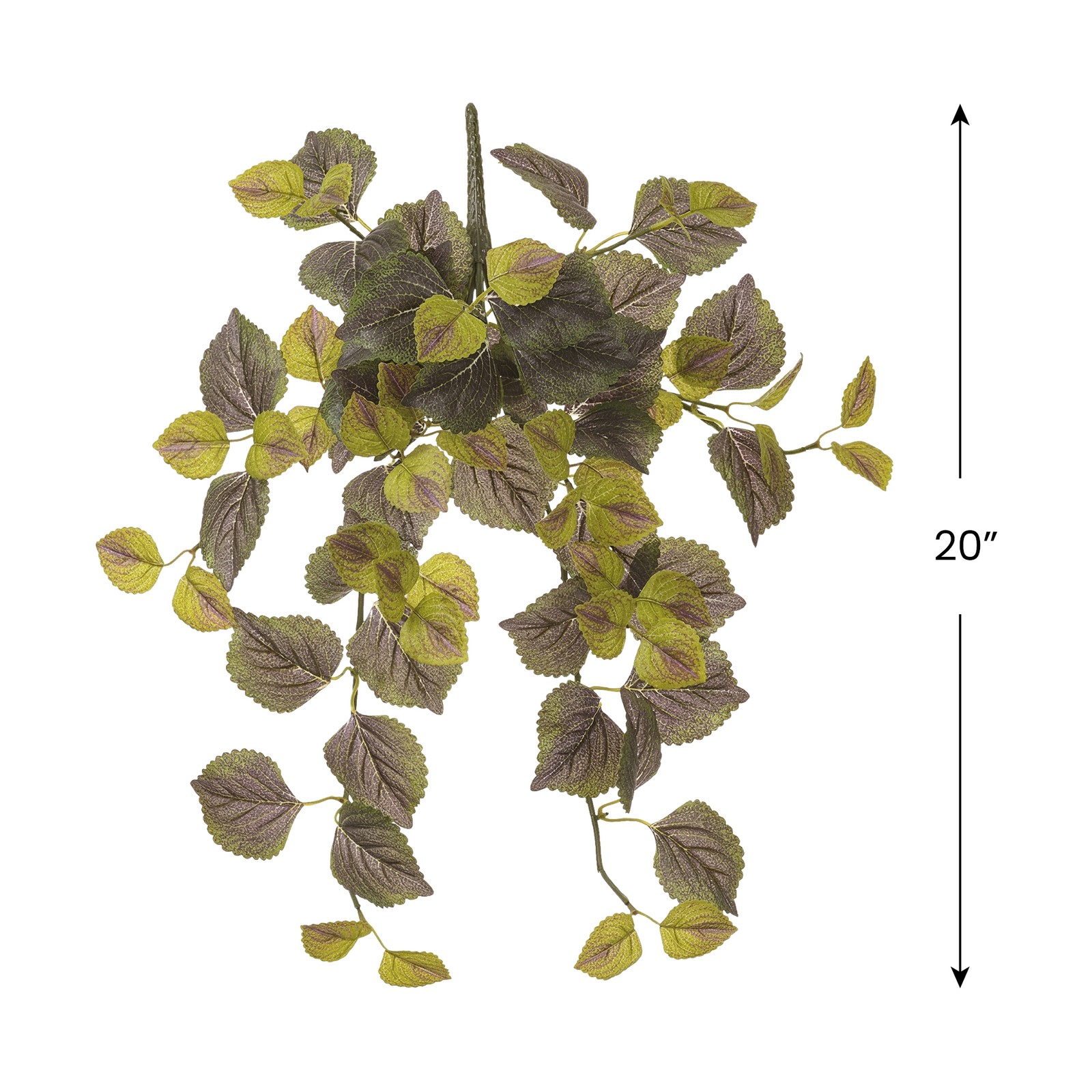 Allstate 20″ Two Tone Green Perilla Artificial Hanging Bush
