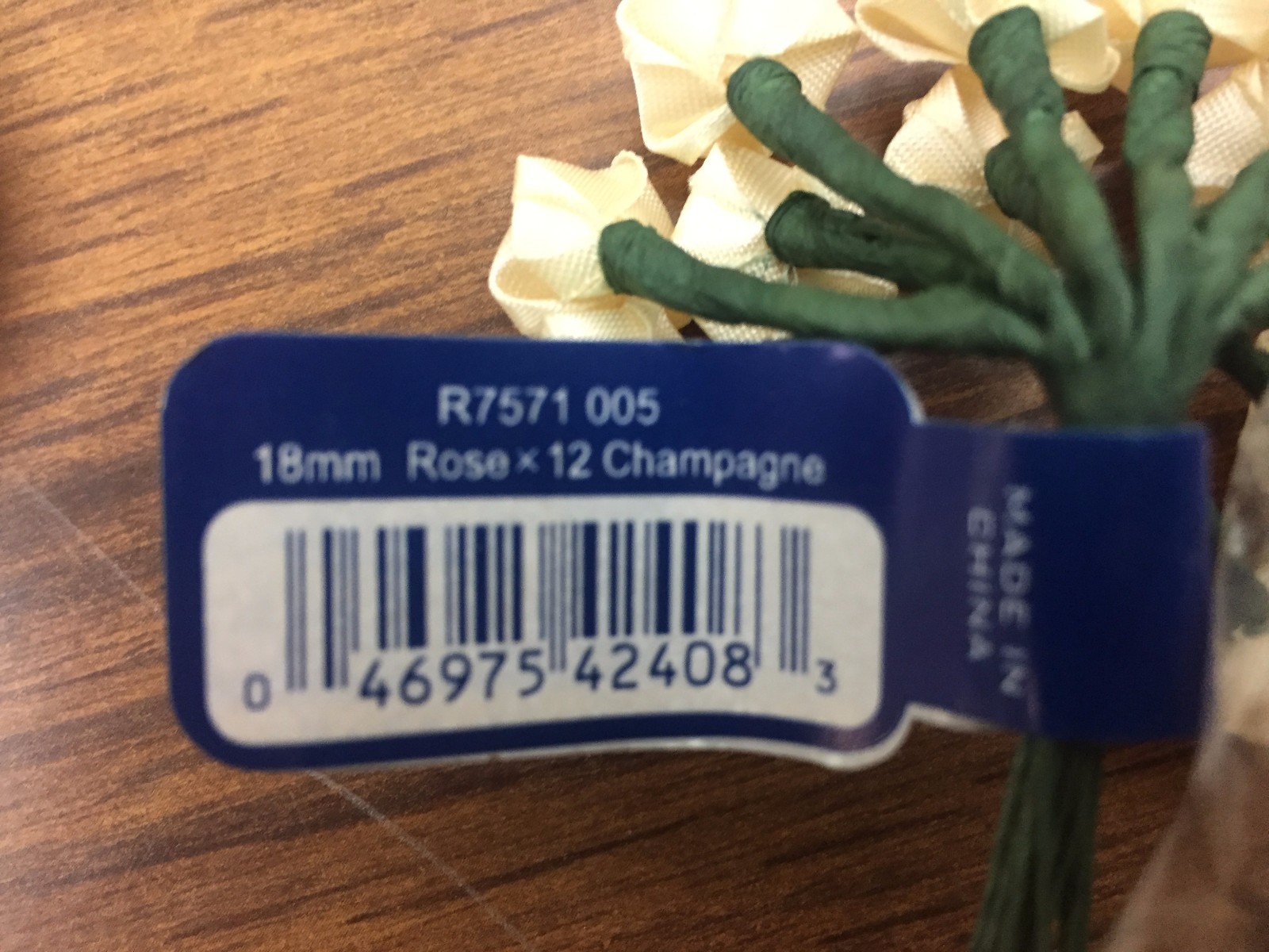 CREATIVE CO-OP CHAMPAGNE ARTIFICIAL FLOWERS 18MM ROSE 36-12’S – 432 FLOWERS