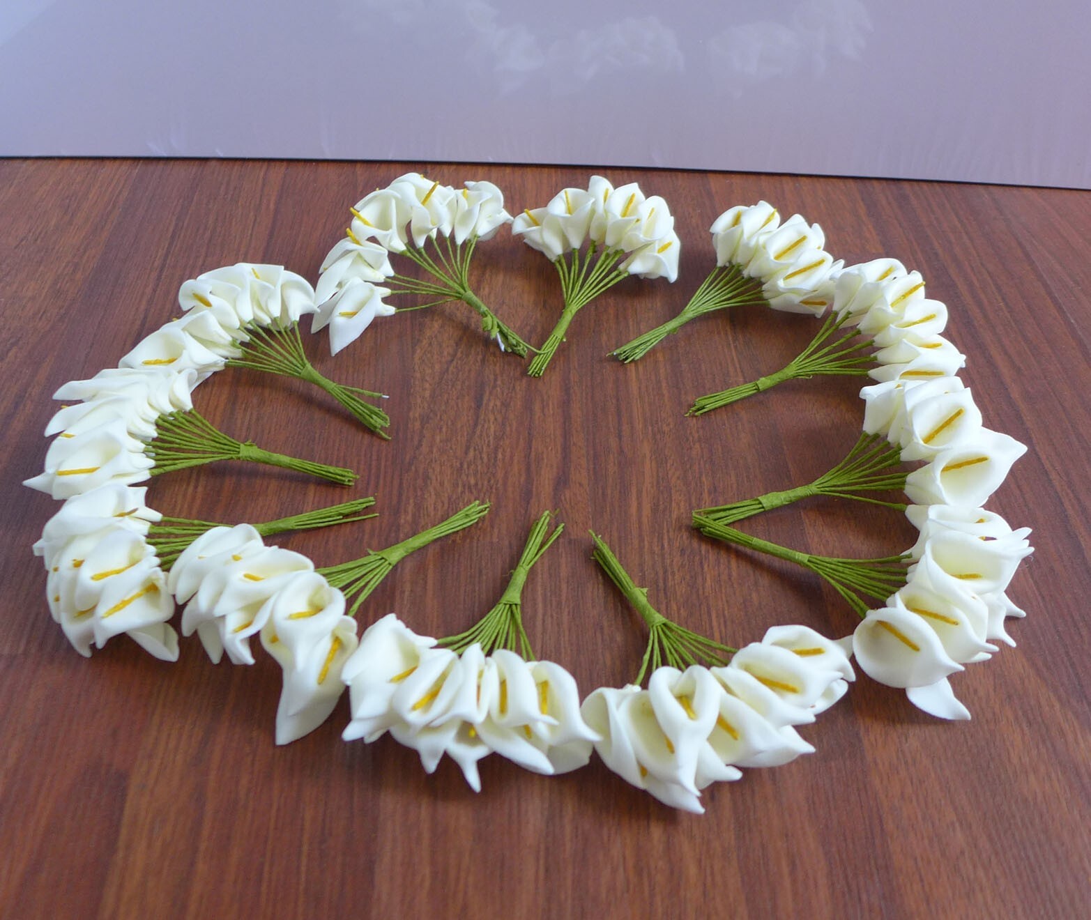 6 Bouquet (72 Pieces) Miniature Calla Lily Artificial Flower Wedding