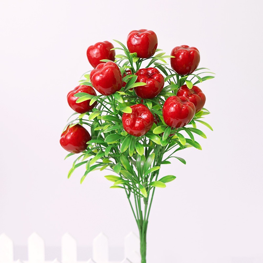 Exquisite 7 Forked Fruit Artificial Fruit Cutting Realistic Appearance