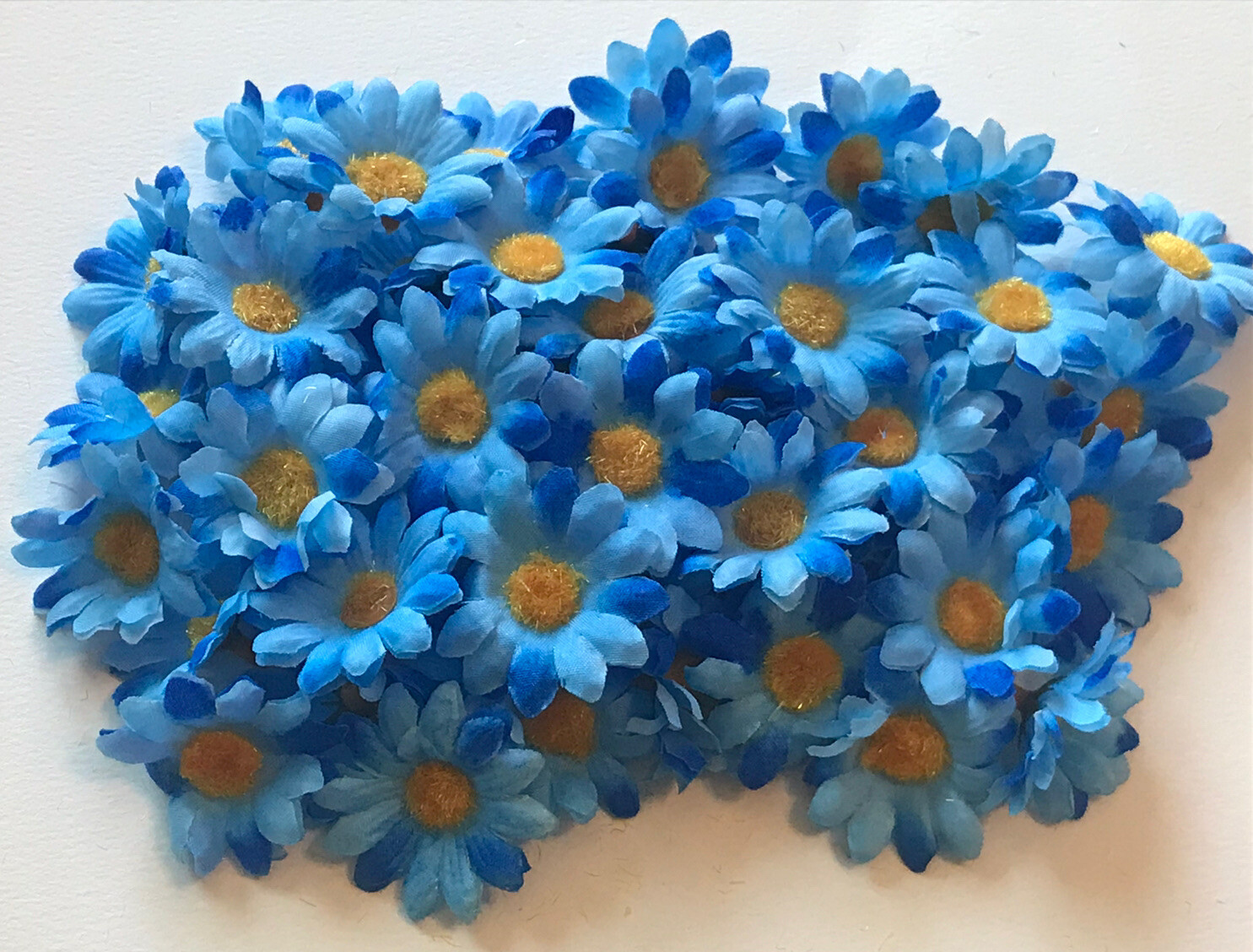 Artificial Silk Daisy Flower Head 1.25″ Fake Sunflower DIY Craft Flower 100 pcs