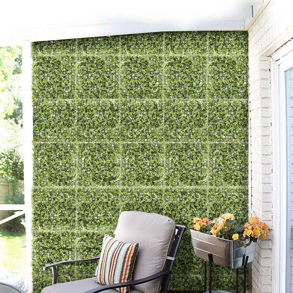 20in Artificial Faux Olive Reineckea Mat Wall Hedge Decor Fence Panel Grass