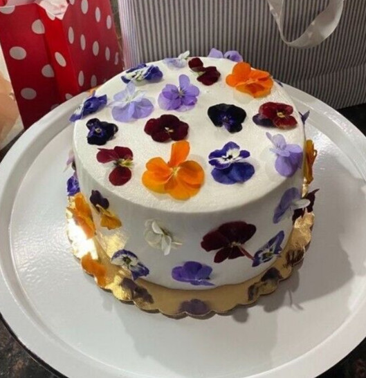 Fresh Edible Garnish Flowers-Bright Pansies Overnight Free Shipping WEDNESDAYS