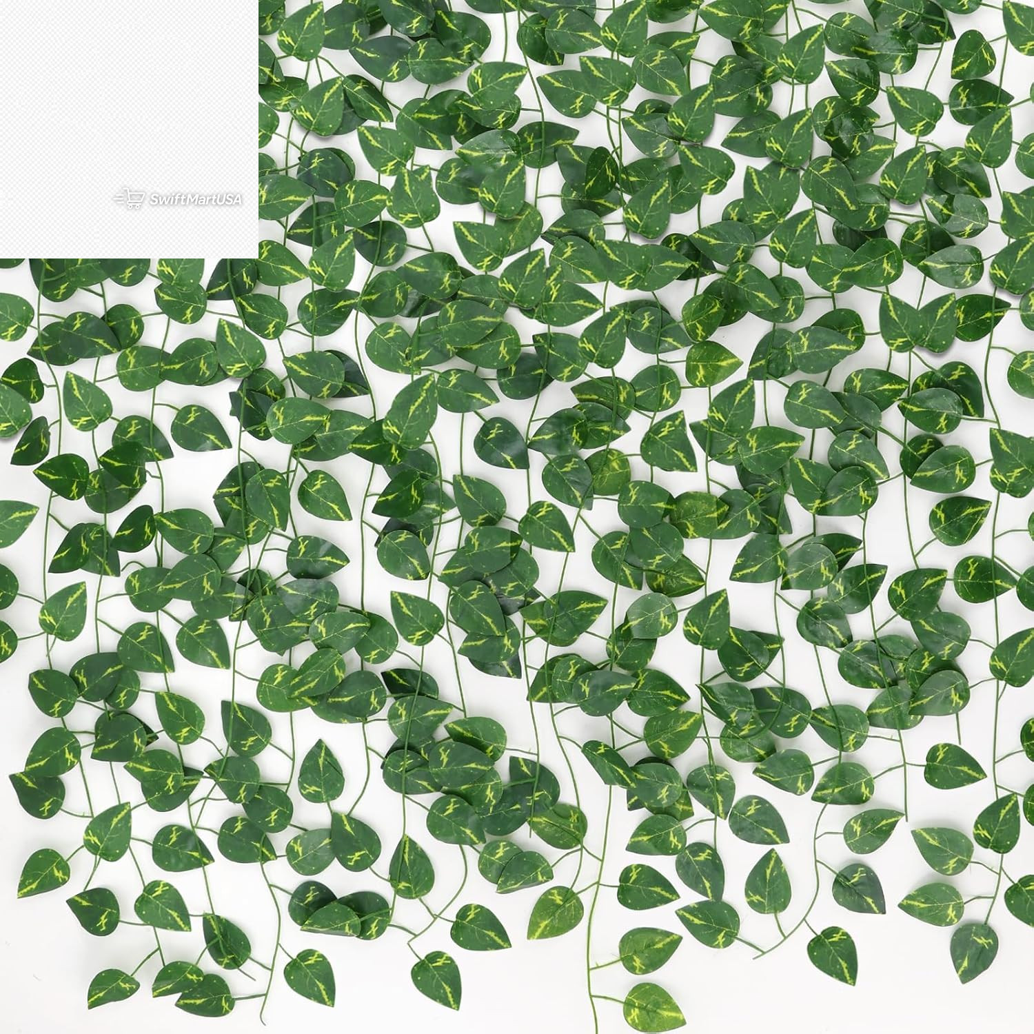 24 Pack Fake Vines 168Ft Artificial Ivy Garland Greenery Room Bedroom Wall Decor