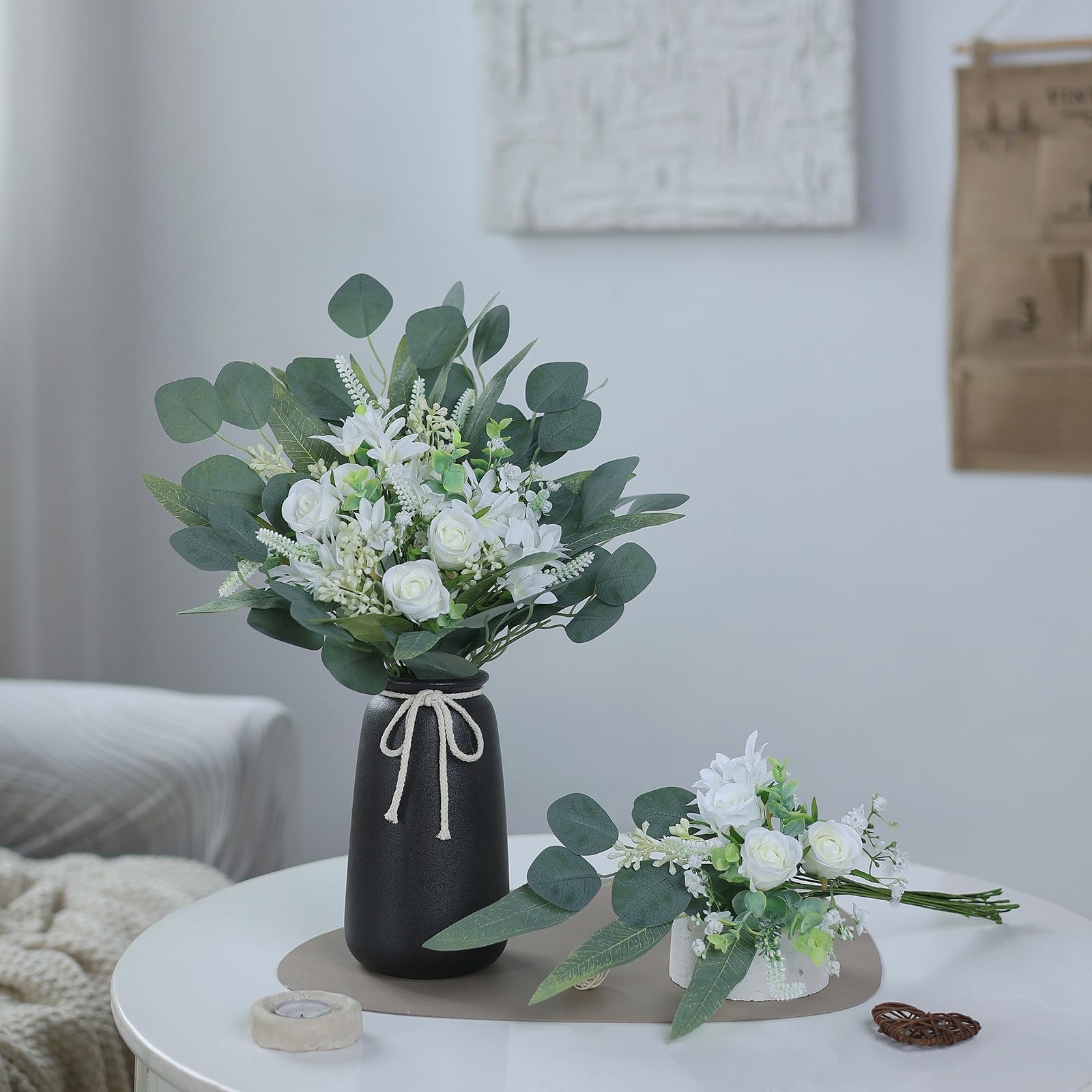 Artificial Greenery Stems Set(Pack of 75pcs) with 8 Kinds of Faux Plants and …
