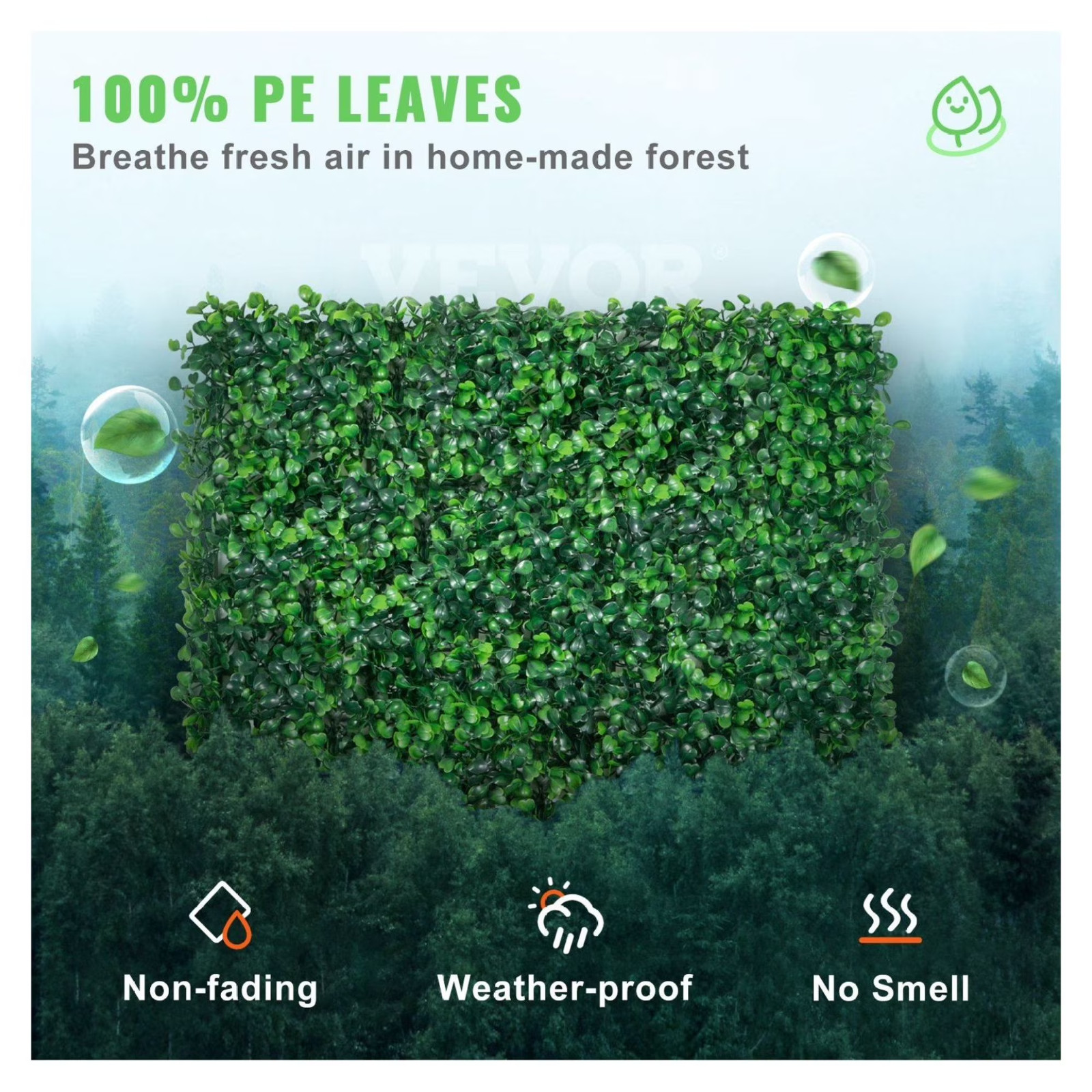 Artificial Boxwood Panels 12-Pack, 10×10 inch
