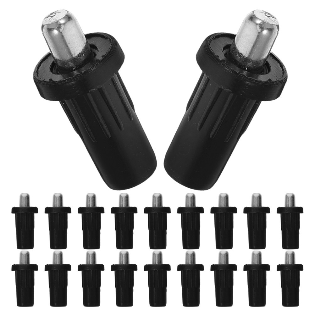 100Pcs Durable Furniture Spring Loaded Insert Pins Black Plastic Metal Repair