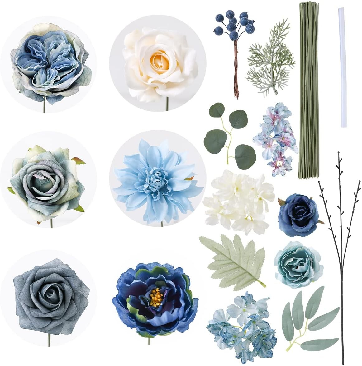Artificial Flower Combo Box Set for Bridal Party, Party Home Decoration
