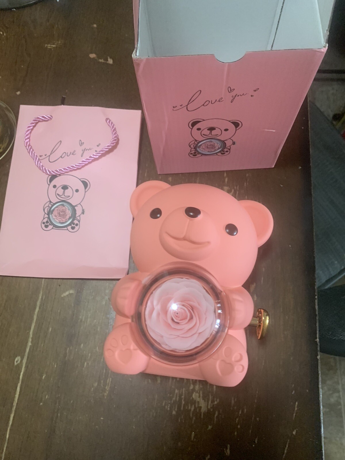 Lovely Stuffies – Rotating Rose Display Custom Name Jewelry