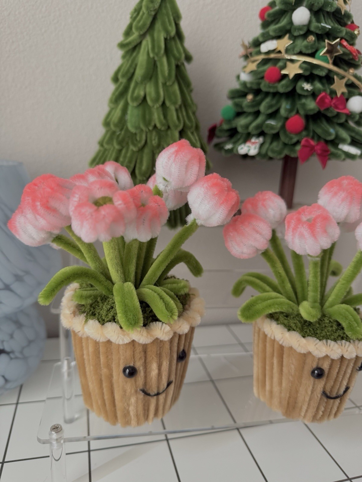 Handmade Pipe Cleaner Mini Tulip Pot | Perfect Gift or Room Decor