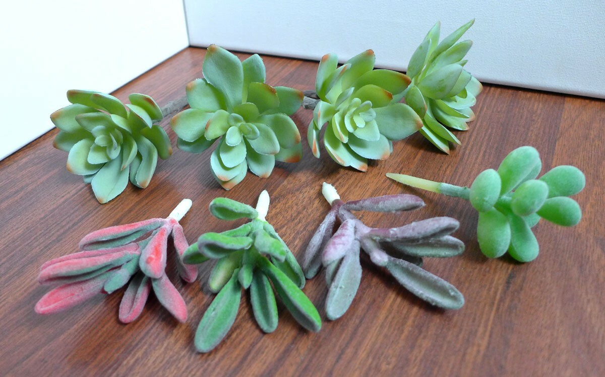 8 Pcs Artificial Plants Mini Succulents Grasses Home Garden Decoration (#101)