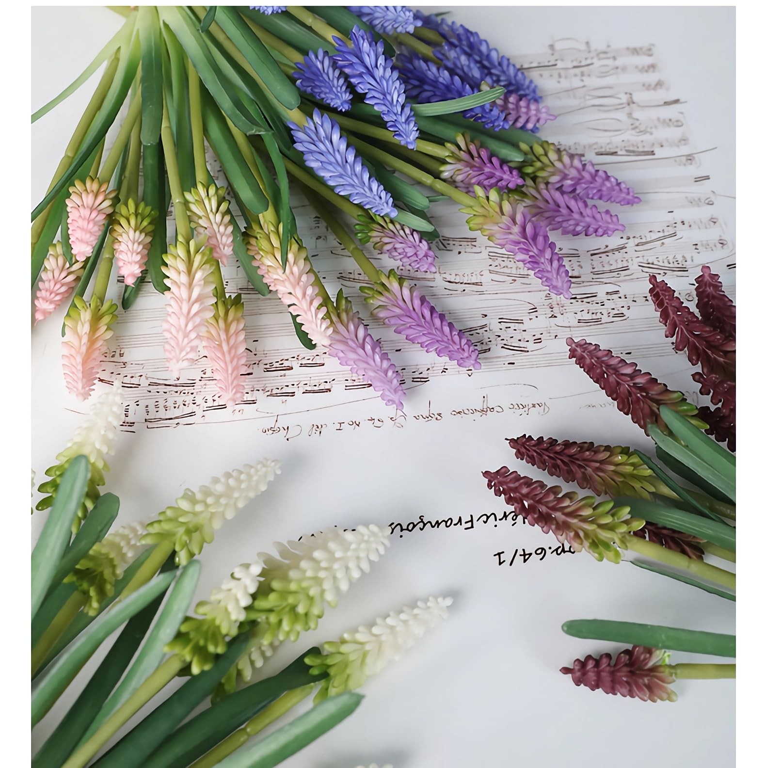10pcs Artificial Grape Hyacinth 12″ Latex Fake Muscari Faux Hyacinth for Vase…
