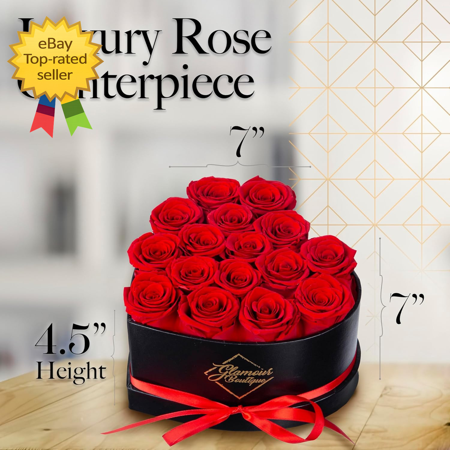 16 Flower Forever Heart Shape Box Eternal Preserved Roses Gift