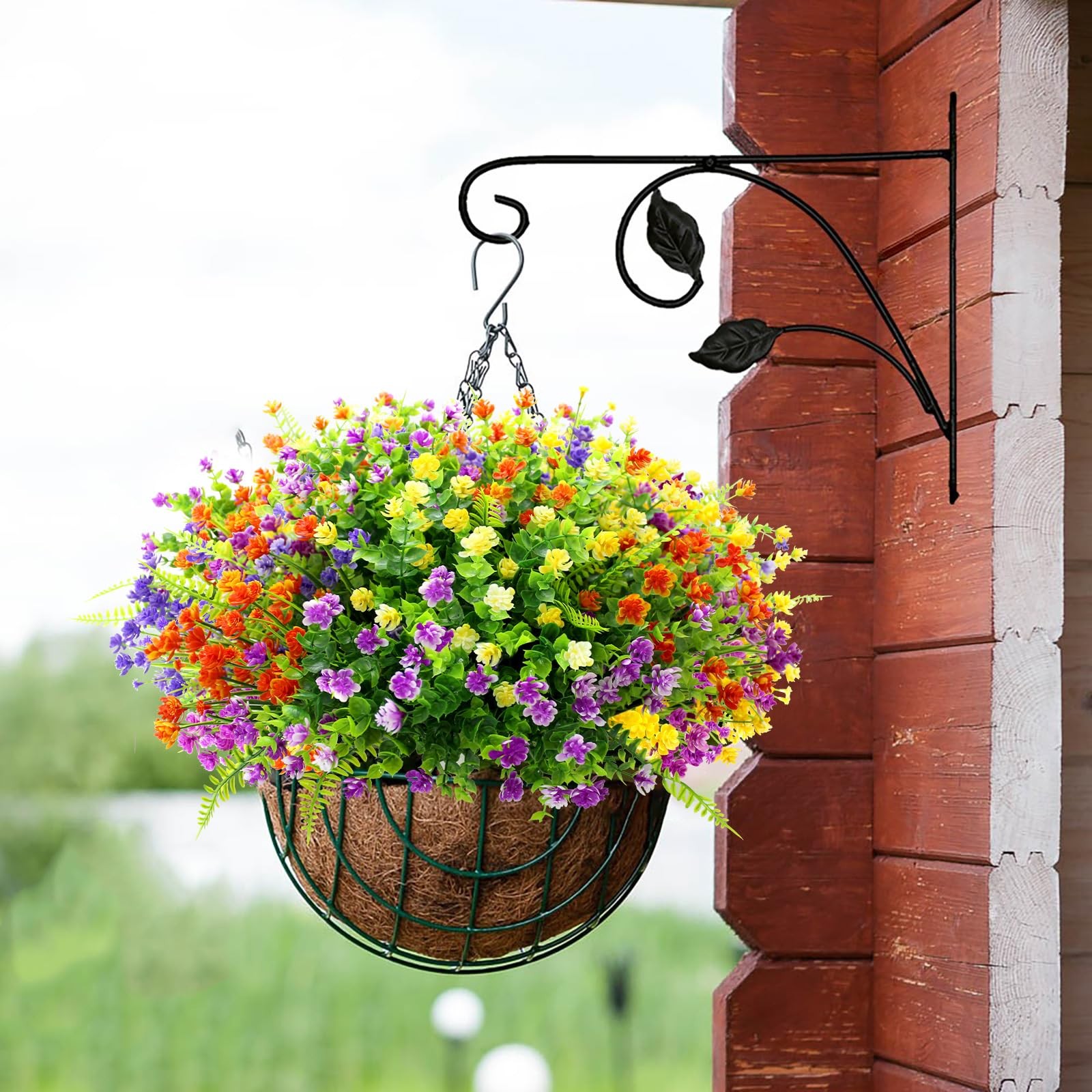 20 Bundles Artificial Flowers for Outdoors UV Resistant Fake Flowers Realistic F