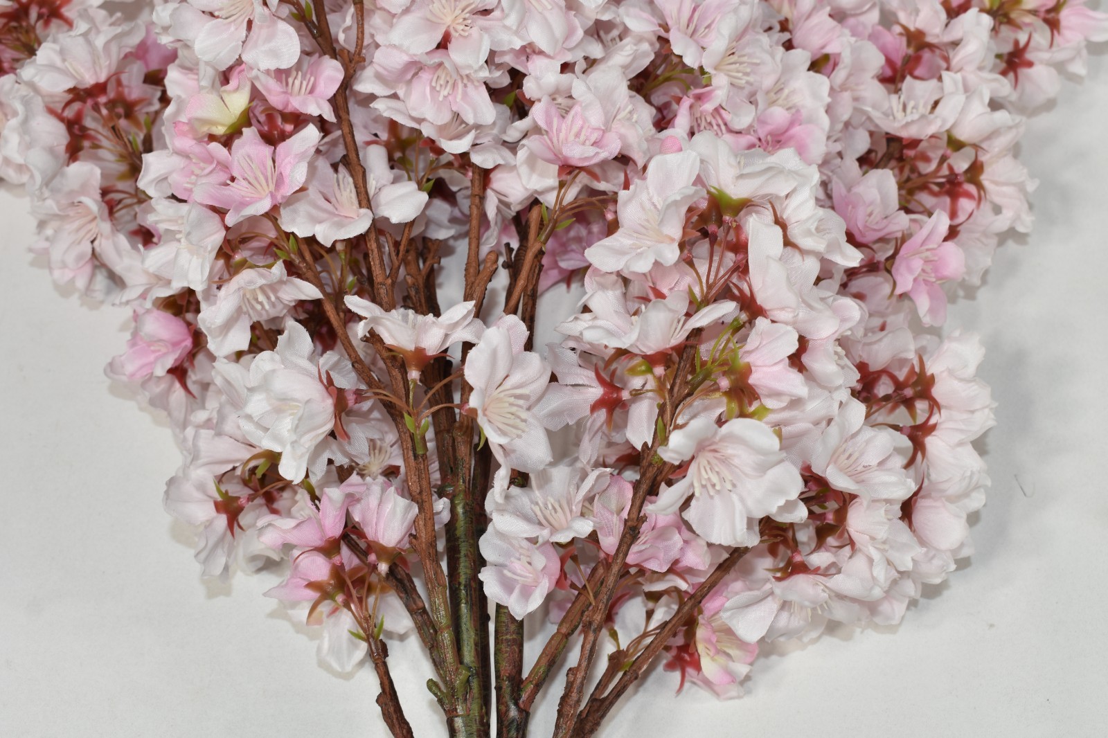 Pottery Barn Faux Pink Cherry Blossom Bundle Artificial Flowers 3 Stems 36″ NWOT