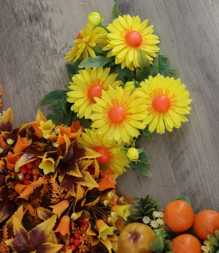 Lot 12 Vintage Artificial Fall Floral Candle Rings Table Centerpieces Autumn