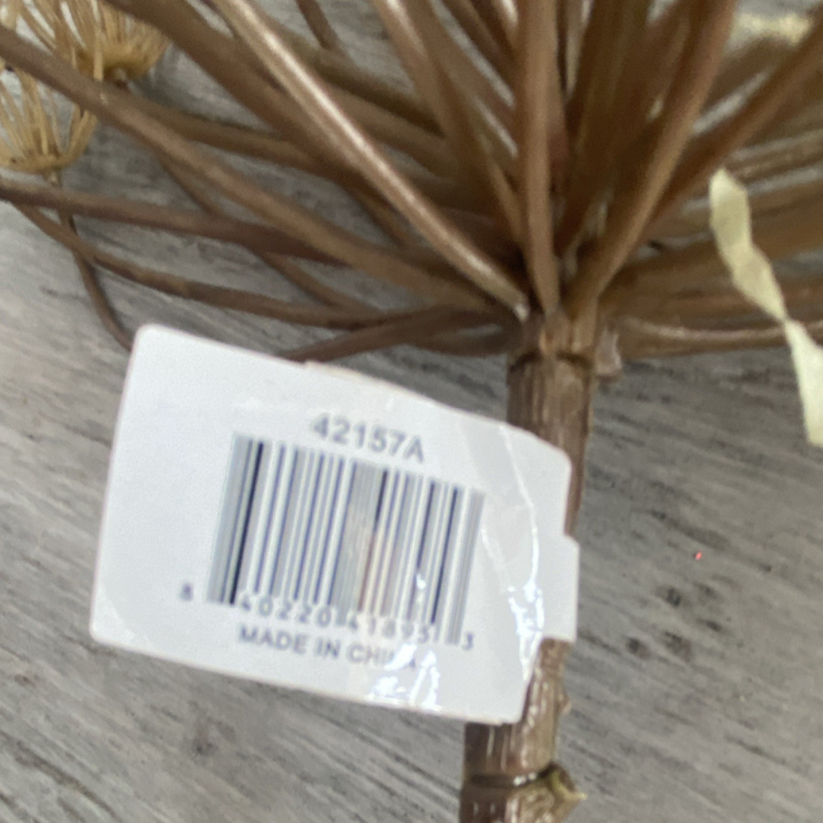 Artificial Brown Flower Stem Branch Décor, Floral & Garden Theme, MPN 42157A