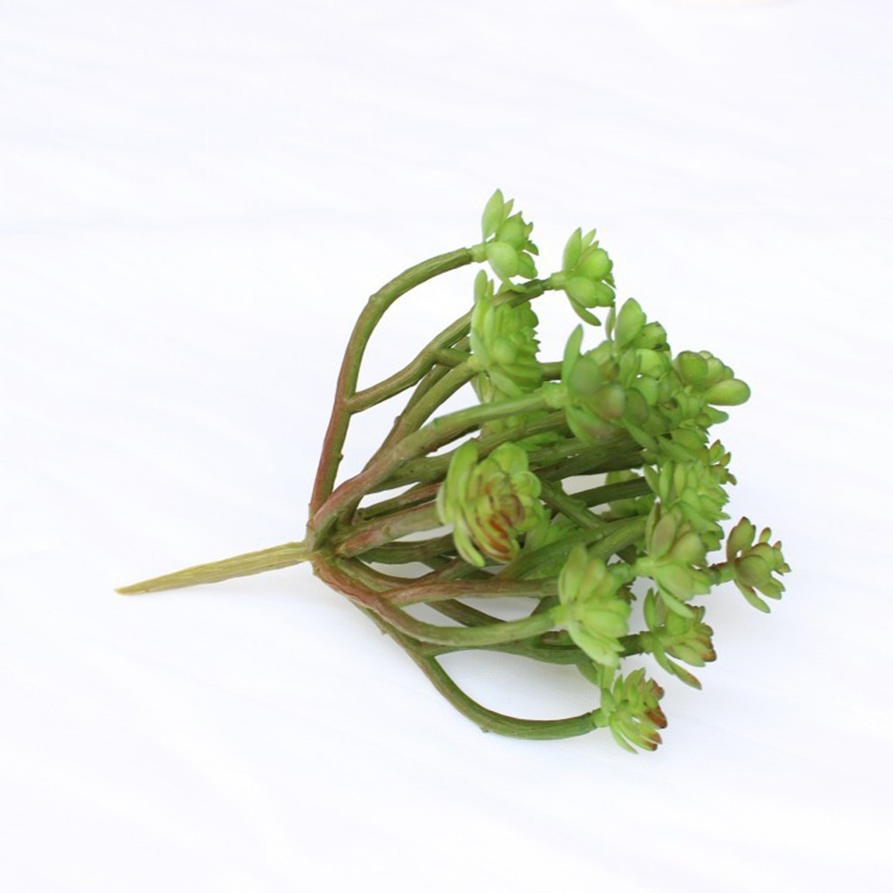 Small Green Floral Picks Artificial Succulent Plant Fake Plants Decoration