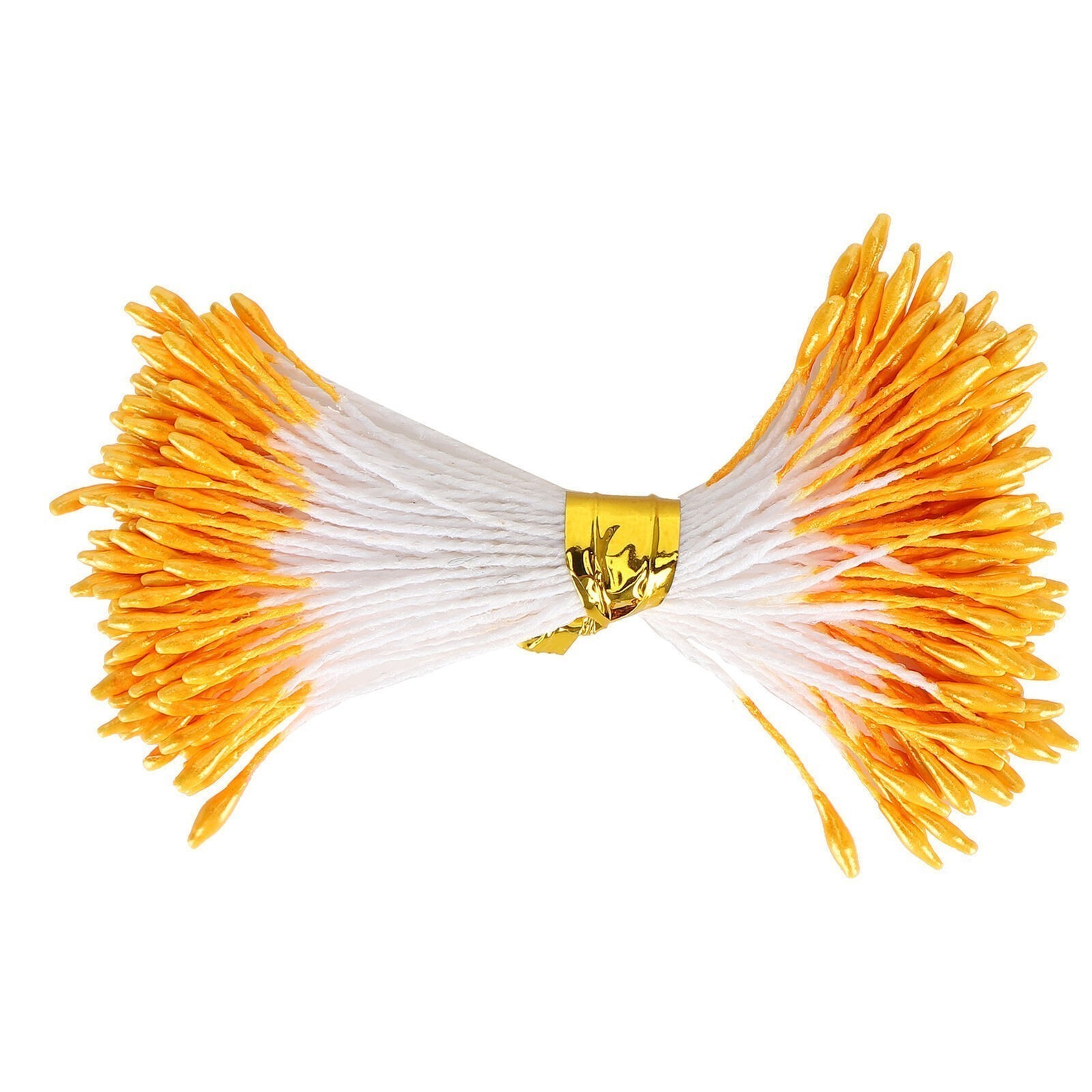 900Pcs Artificial Stamen Gypsum Orange Color Double End Simulation Bouquet Make