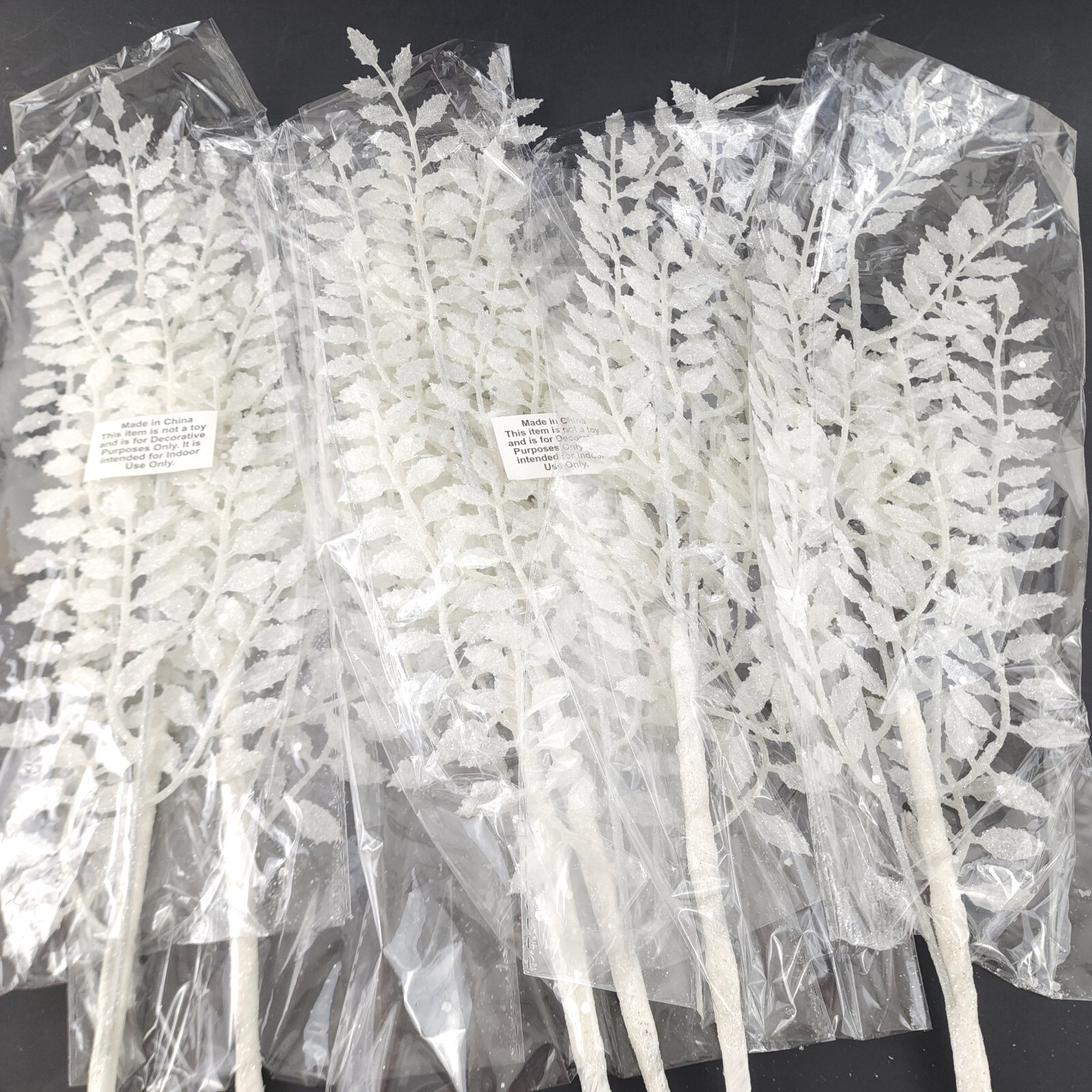 Set of 6 Shimmery Leaf Picks by Valerie White Home Decor