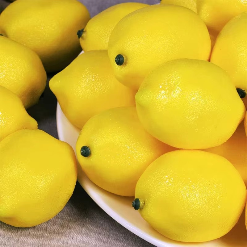 2/5/10pcs Artificial Lemon Fake Fruit All Occasion Ornament Table Decoration NEW
