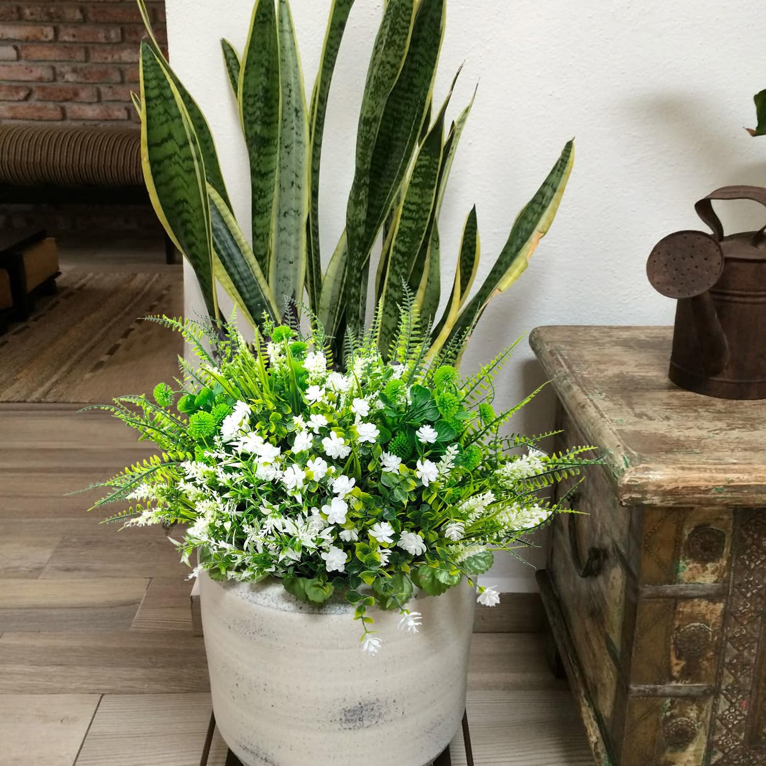 14 Bundles 5 Styles Fake Plants UV Resistant Artificial Outdoor Plant Boston Fer