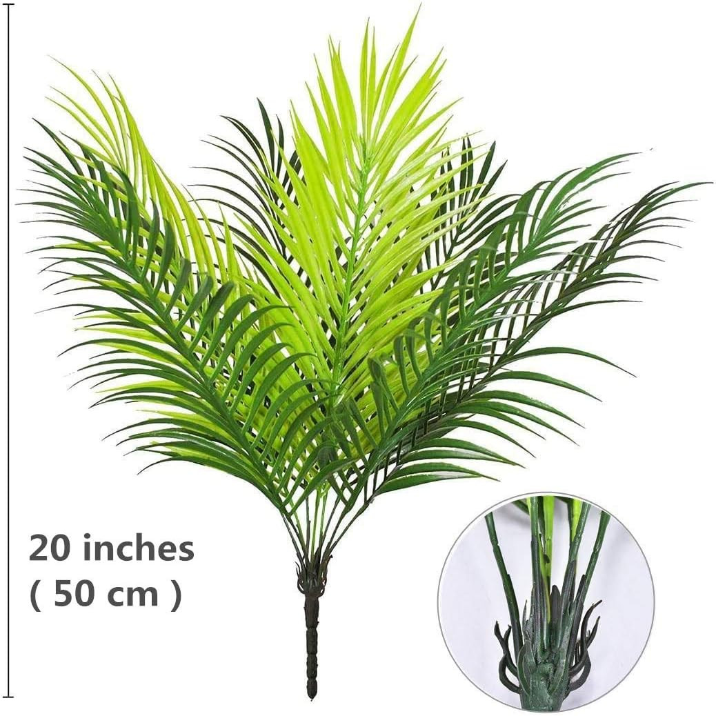 Artificial Palm Plants, Plastic Tropical Palm Tree Shrubs Fake Greenery Decor fo