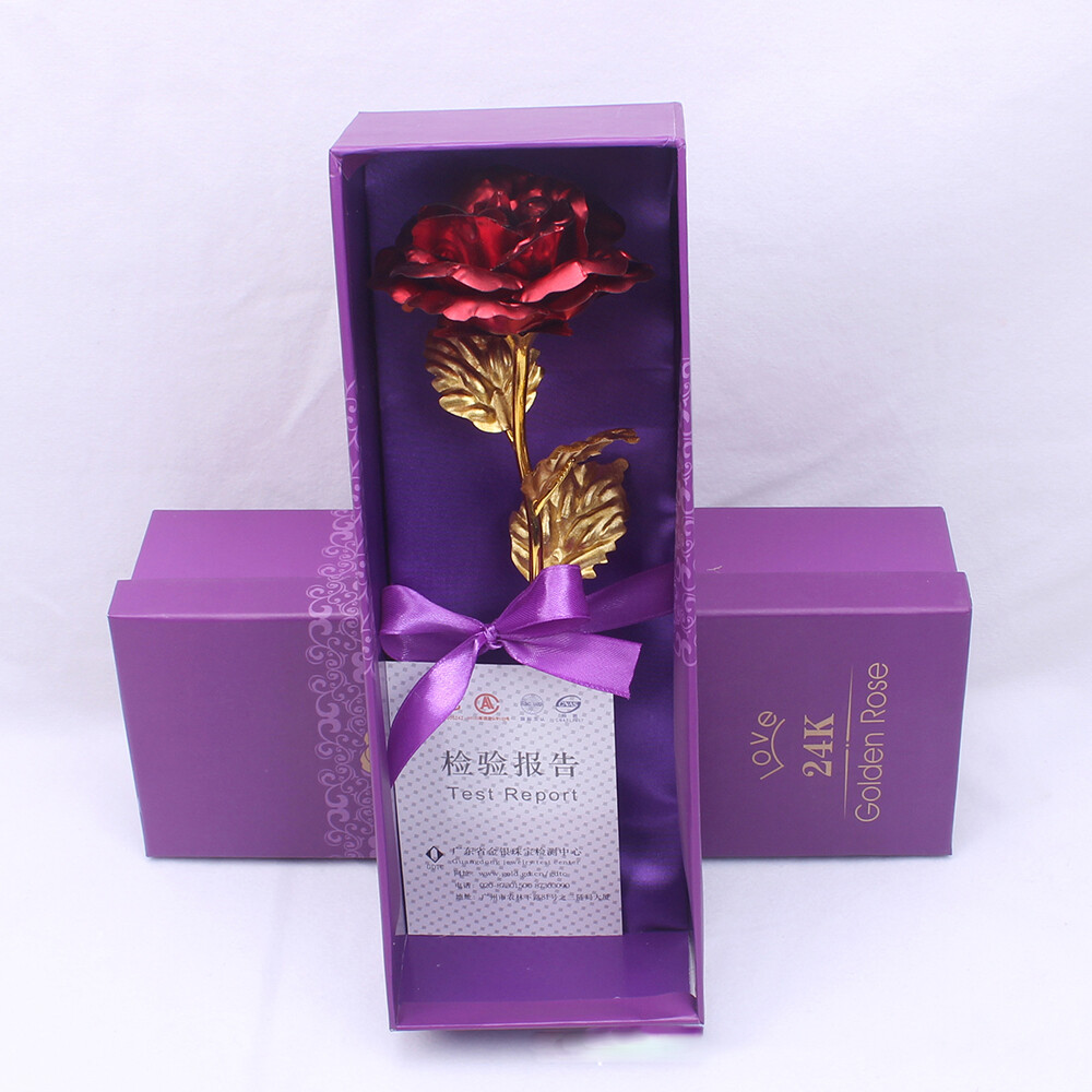 Gold Plated Real Rose 24K Dipped Flower Valentine’s Day Love Gifts For Her