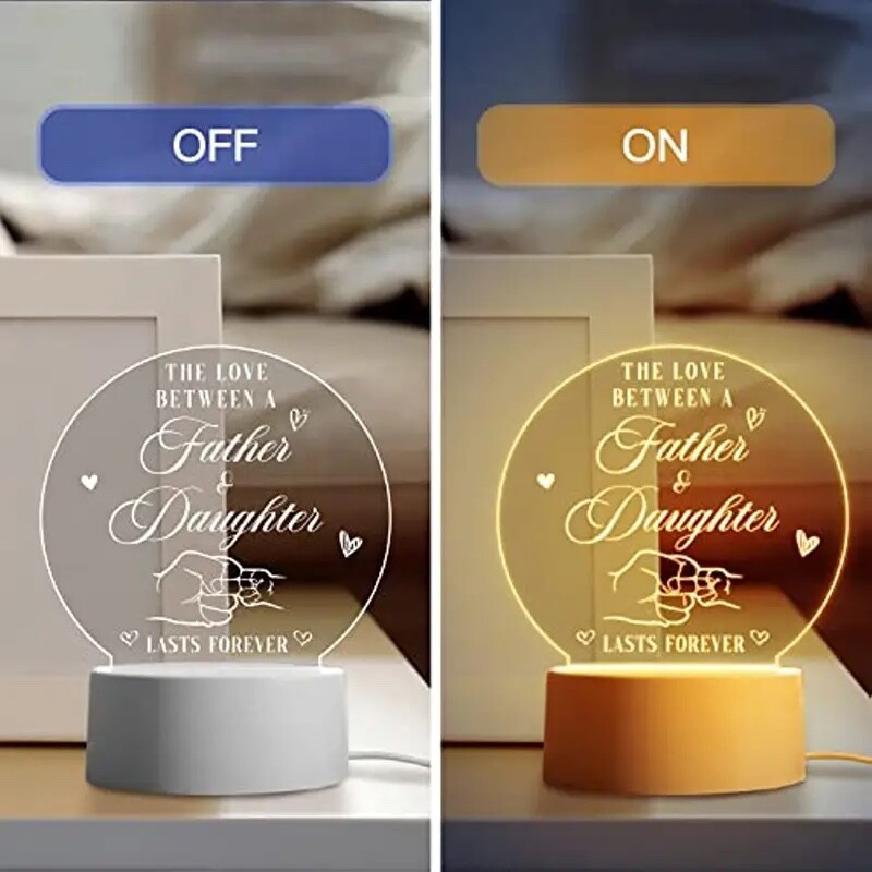 Personalized Night Light for Dad – Perfect Birthday, Retirement,