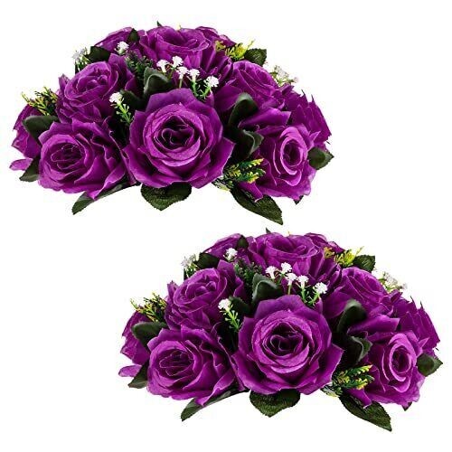 2Pcs Flower Balls Wedding Rose Centerpieces  Fake Flowers Teal Kissing Balls