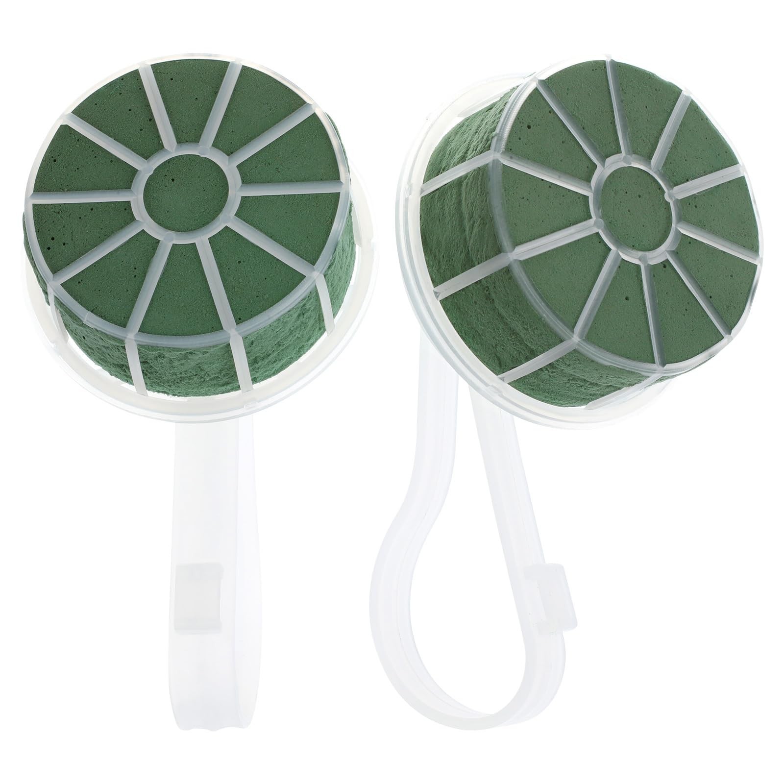 2 PCS Bouquet Holder Wedding Bridal Plastic Flower Foam Handle With Mud
