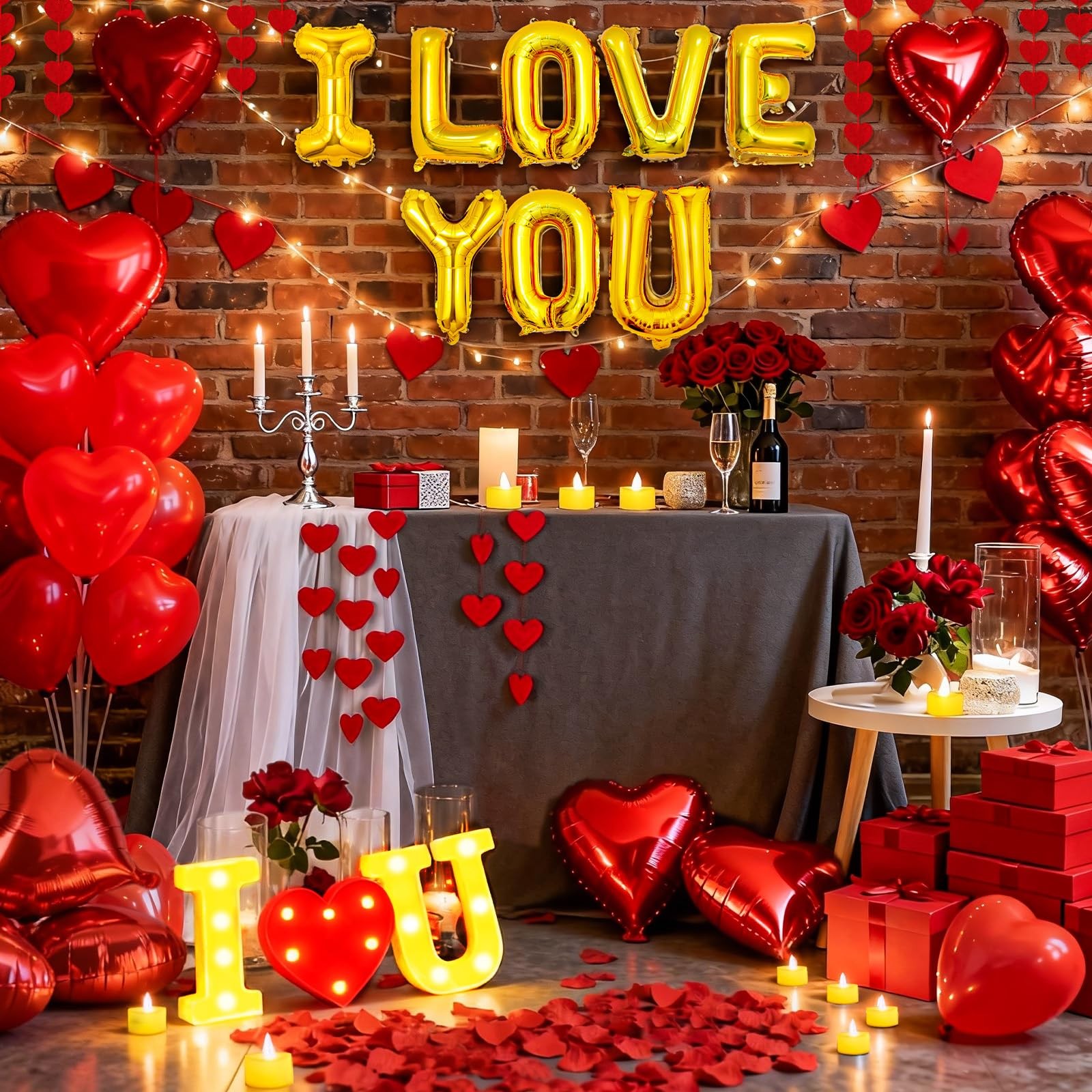 6000+PCS Rose Petals and Candles Set for Romantic Decorations Special Night -…