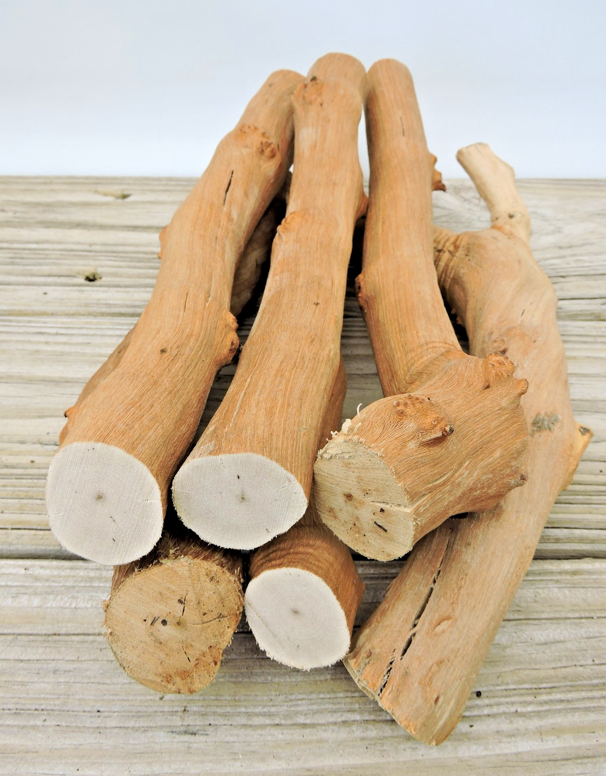 6 Grapevine Wood Stick Section 1 3/16~1 1/2″D 8~11″L Driftwood Decor Crafts