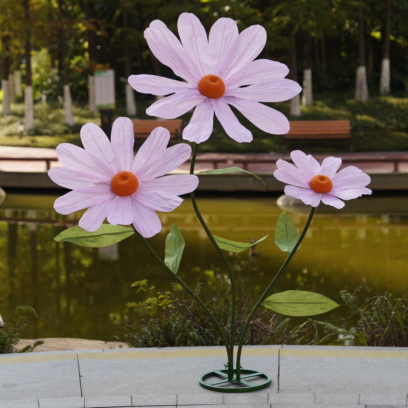 Giant Artificial Daisy Flower for Decoration,Large Faux Daisy with Stand,Real…